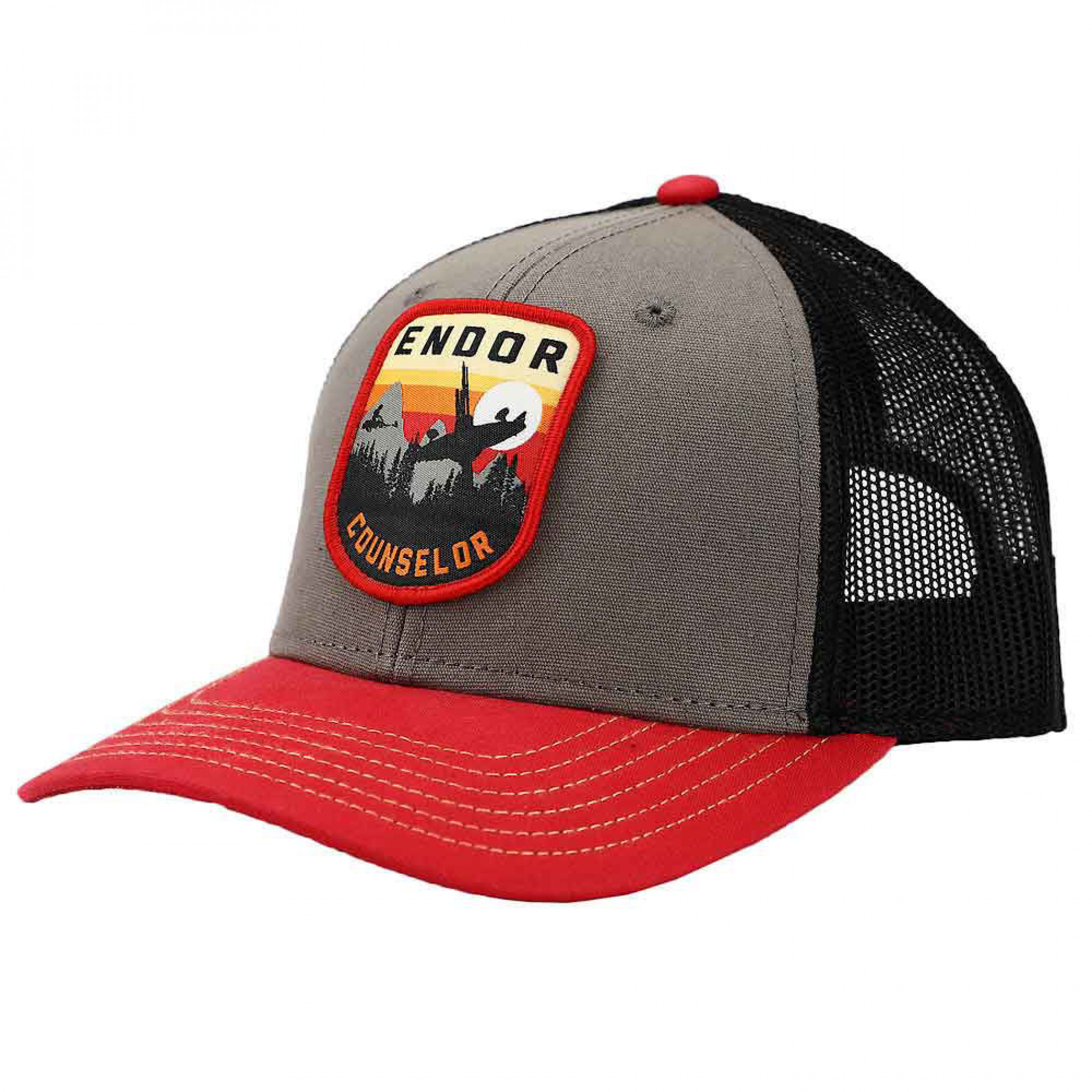 Star Wars Endor Camp Counselor Patch Pre-Curved Trucker Hat, Multi-Color