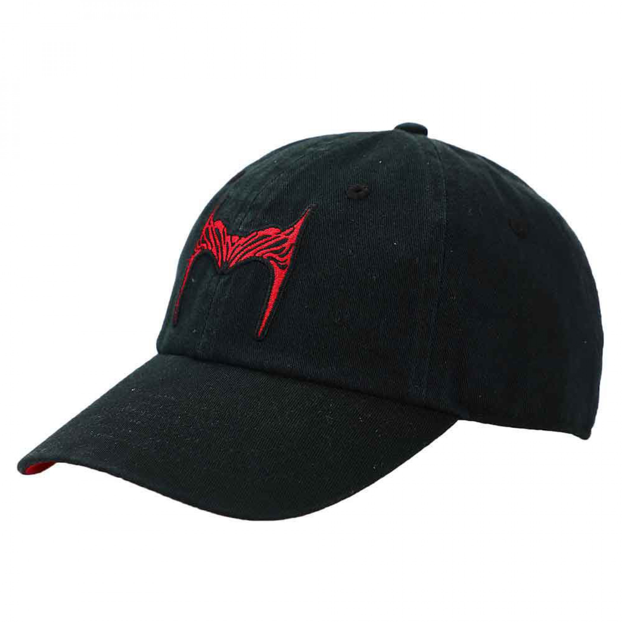 Scarlet Witch Headpiece Embroidered Adjustable Cap, Black