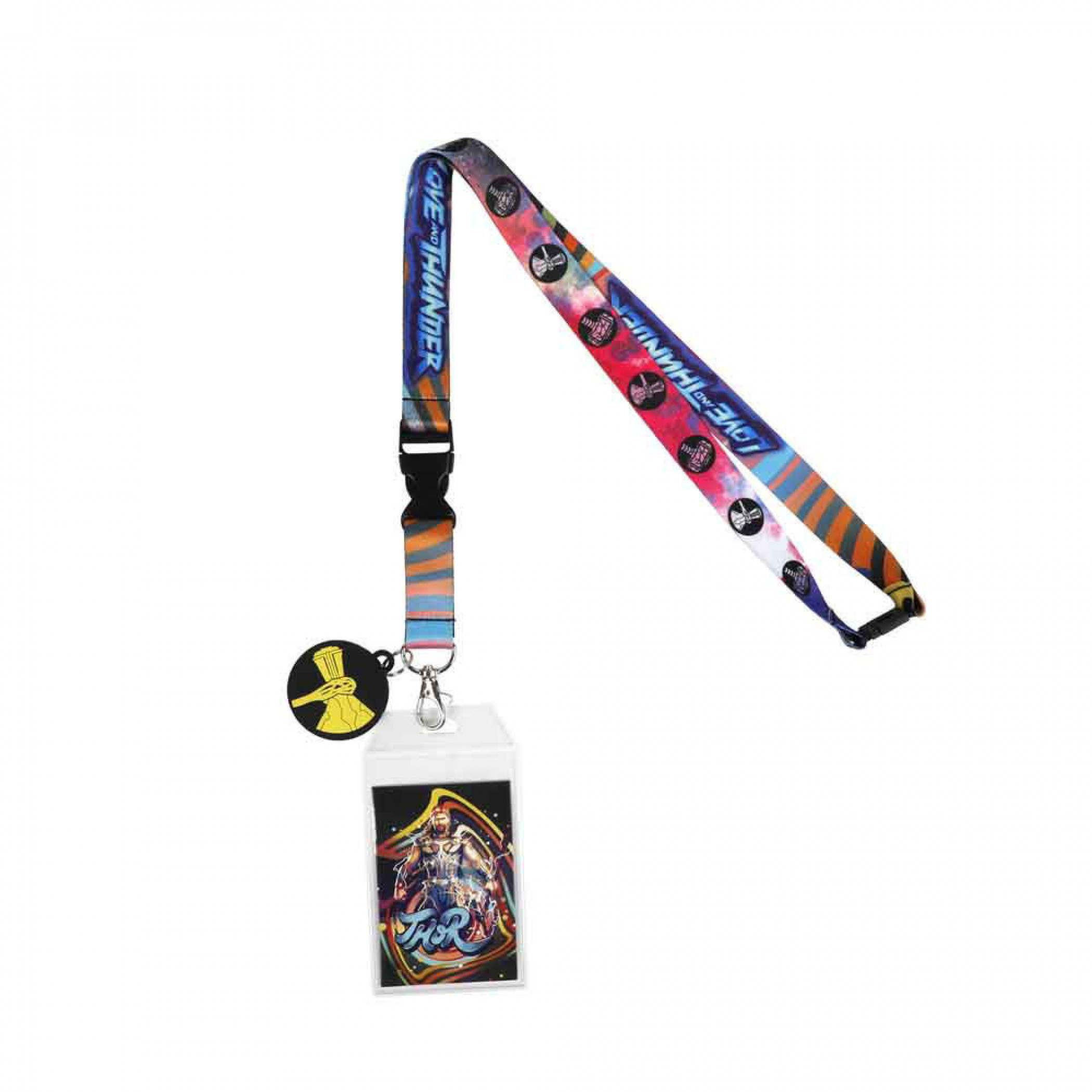 Thor Love and Thunder Lanyard with Rubber Charm, Multi-Color