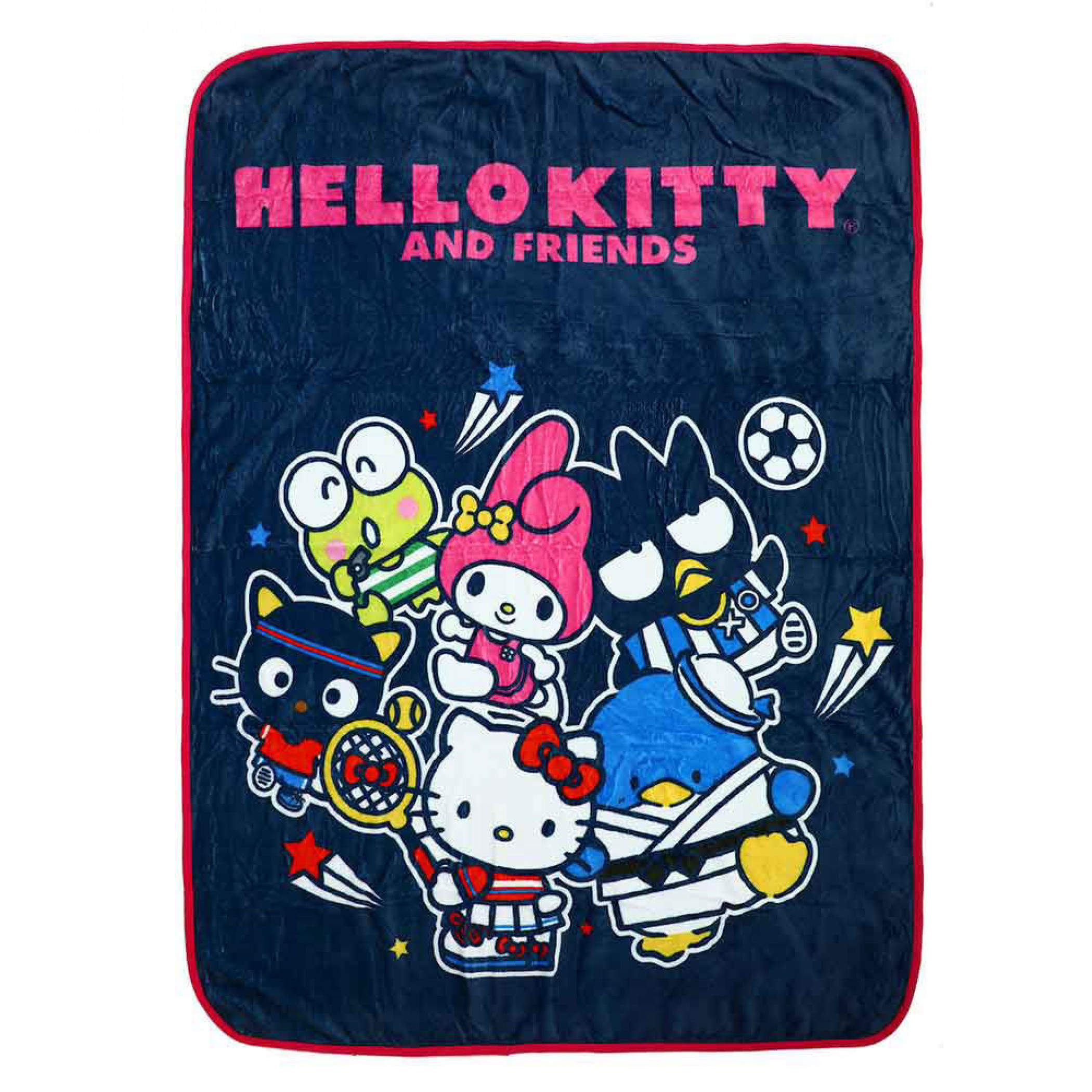 Sanrio Hello Kitty and Friends Throw Blanket, Black