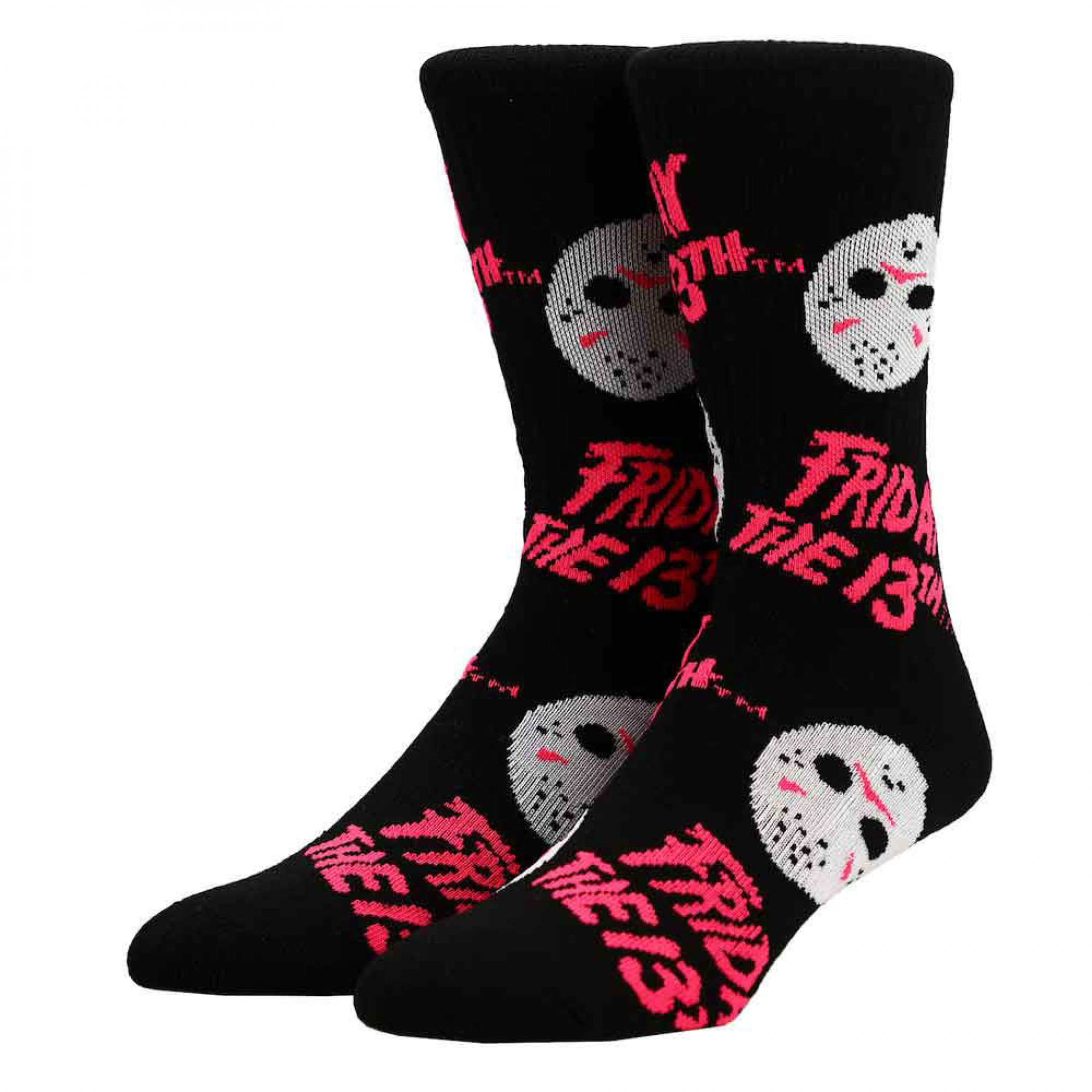 Friday the 13th Black Light Crew Socks, Black