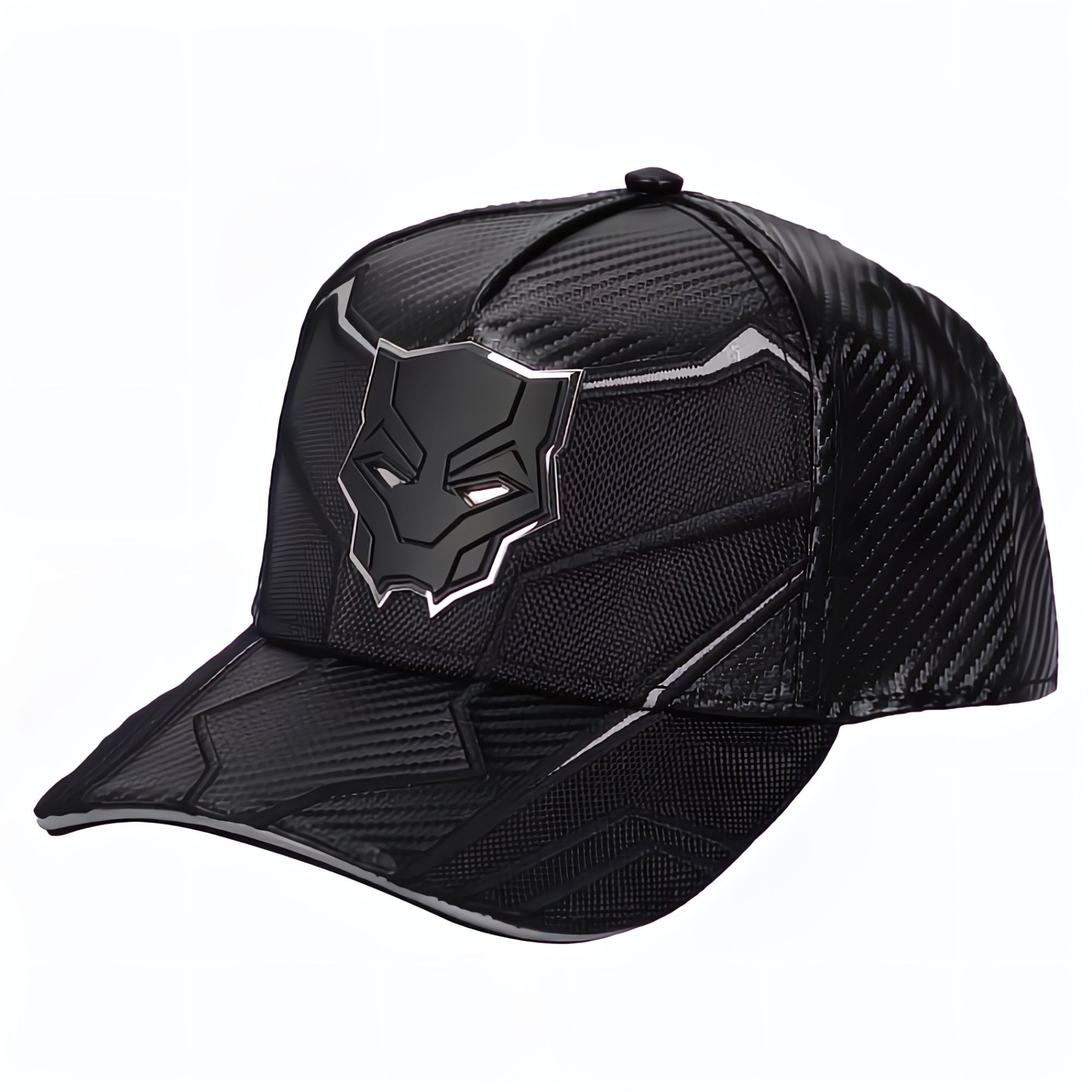 Black Panther Carbon Fiber Armor Snapback Hat, Black