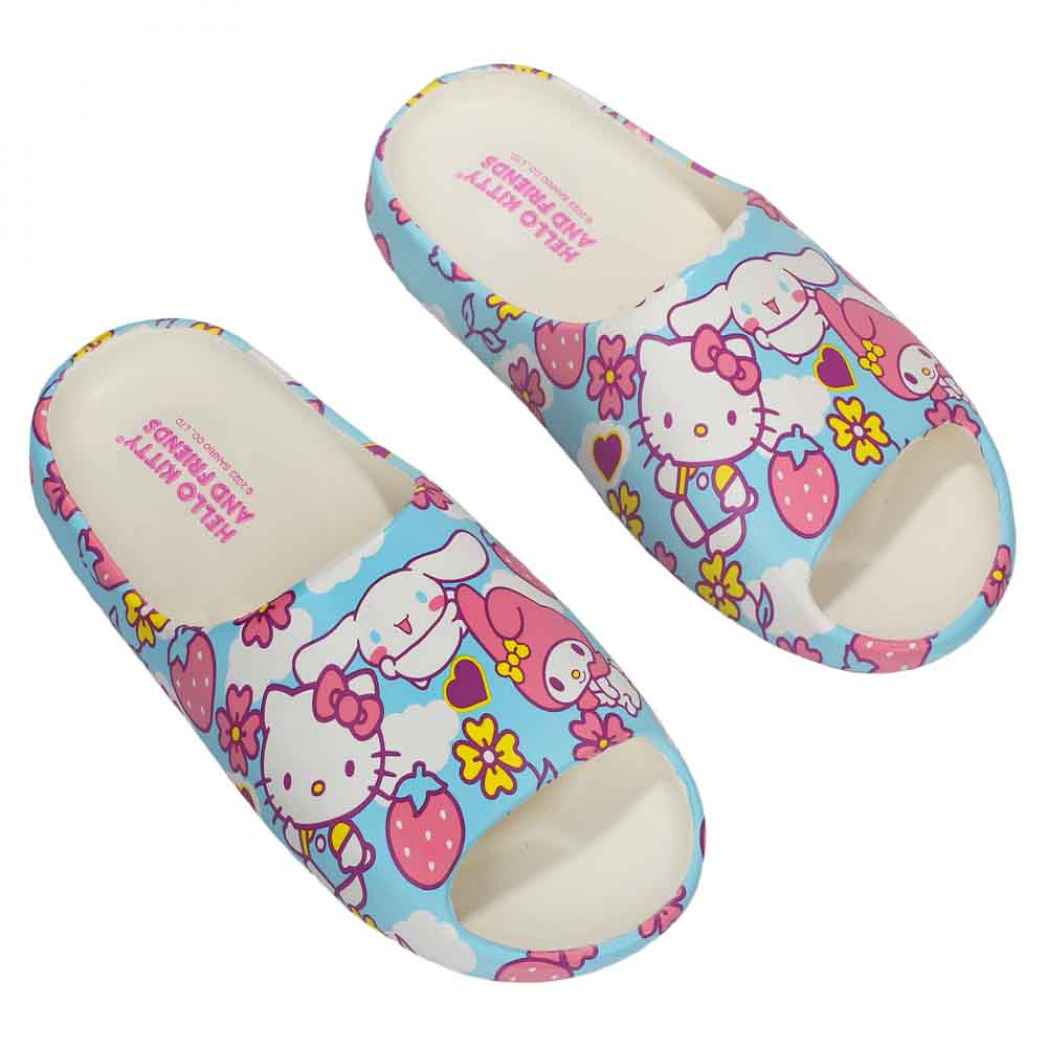 Hello Kitty and Friends in The Clouds Sanrio Junior's Slide Sandals, Multi-Color