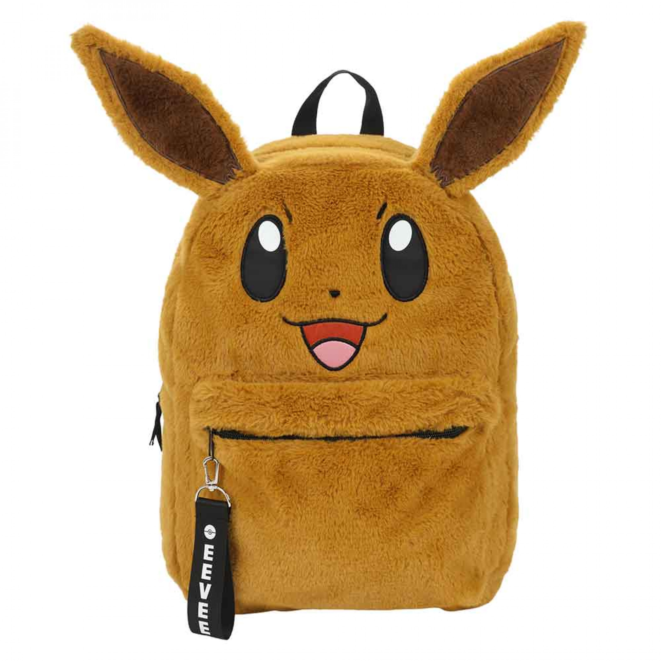 Pokemon Eevee 3D Faux Fur Laptop Backpack, Brown
