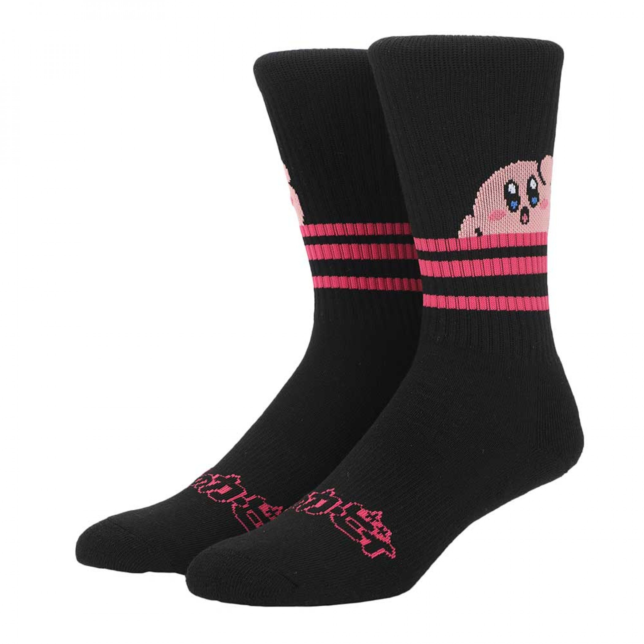 Kirby Peek-A-Boo Crew Socks, Black