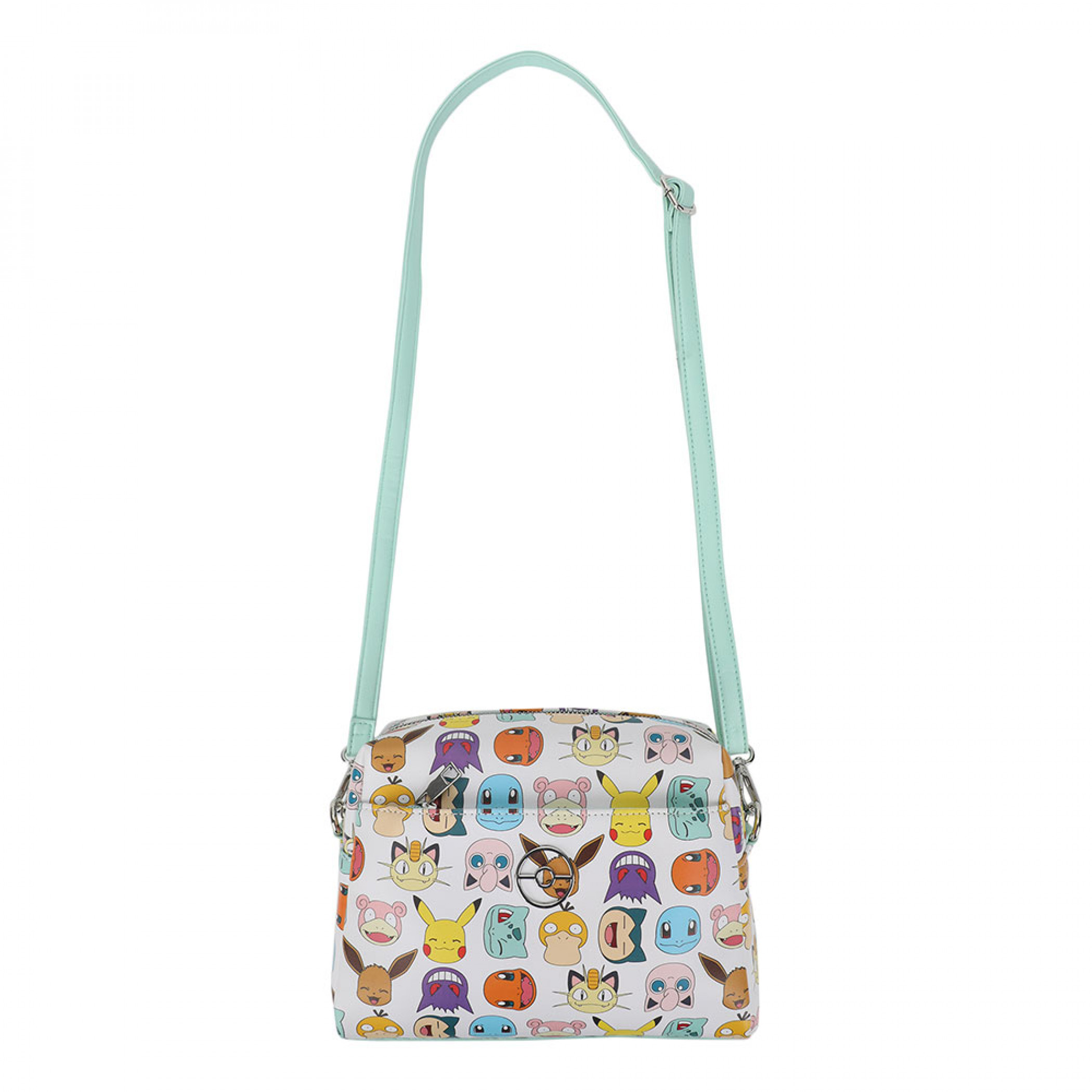 Pokemon Faces Crossbody Bag with Removable Strap, Multi-Color