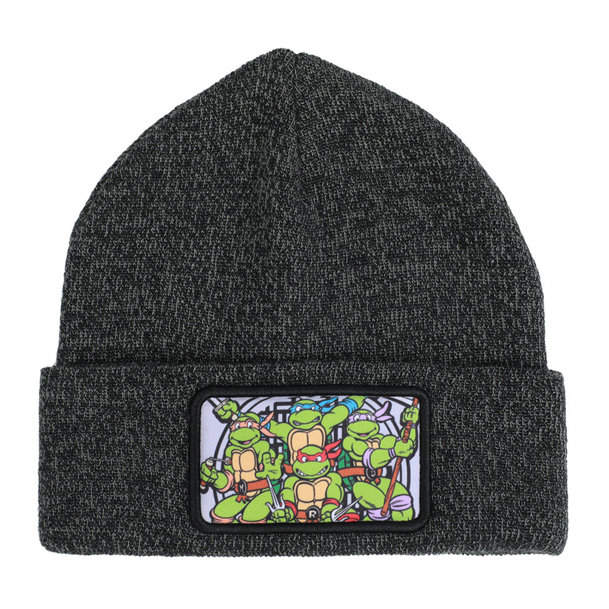 Teenage Mutant Ninja Turtles Sublimated Patch Cuff Beanie, Grey
