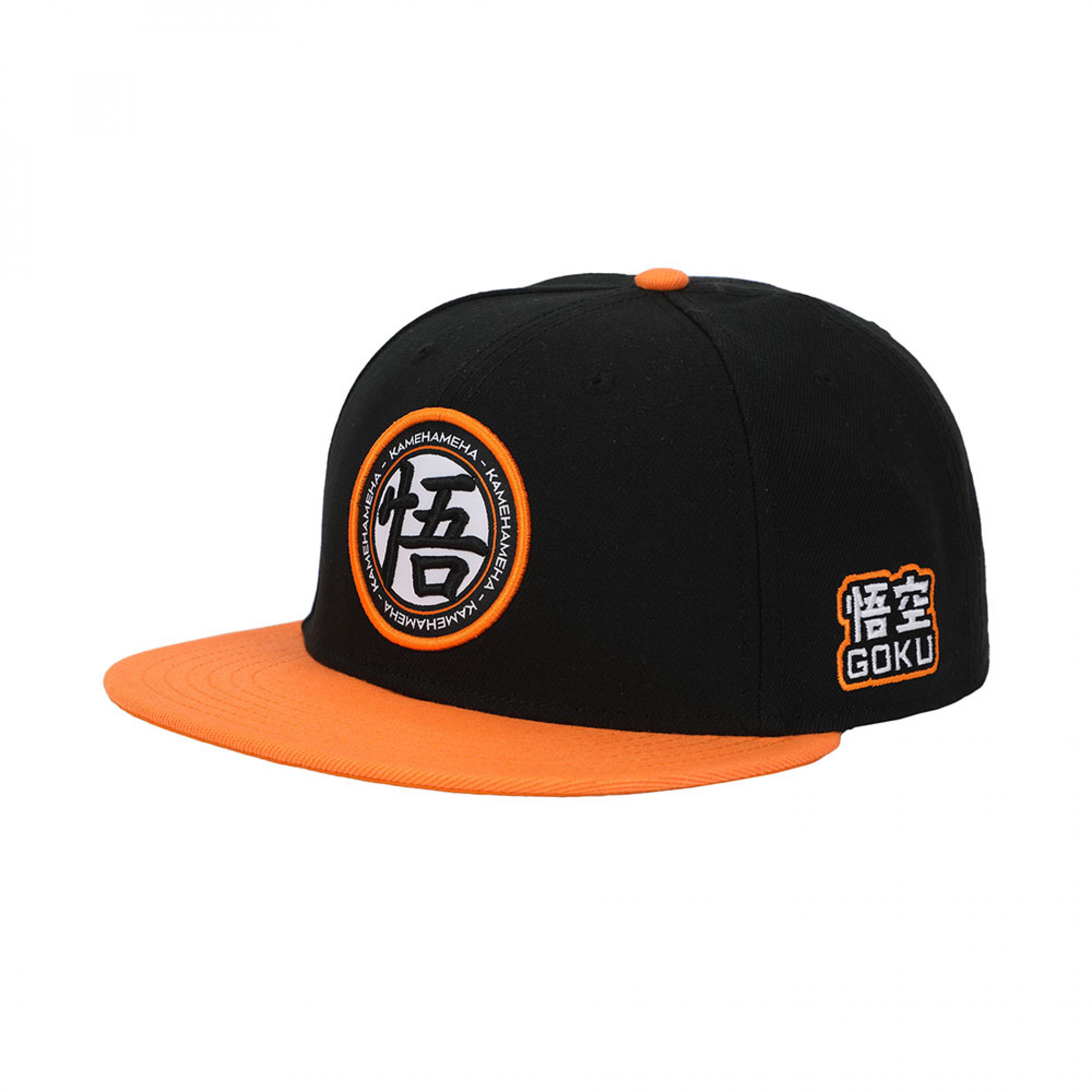 Dragon Ball Z Kamehameha Embroidered Flat Bill Snapback Hat, Multi-Color