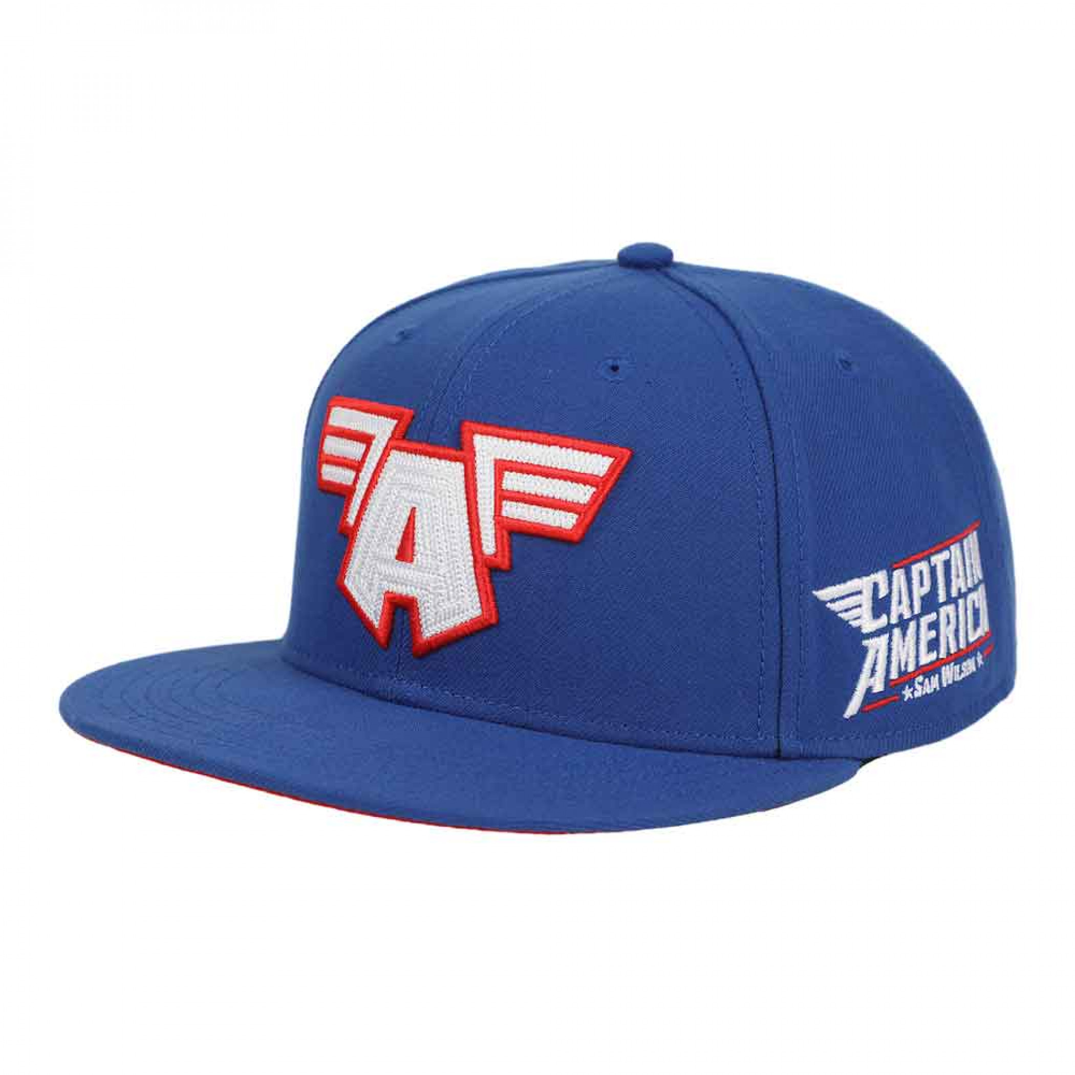 Sam Wilson Captain America Flat Bill Snapback Hat, Blue