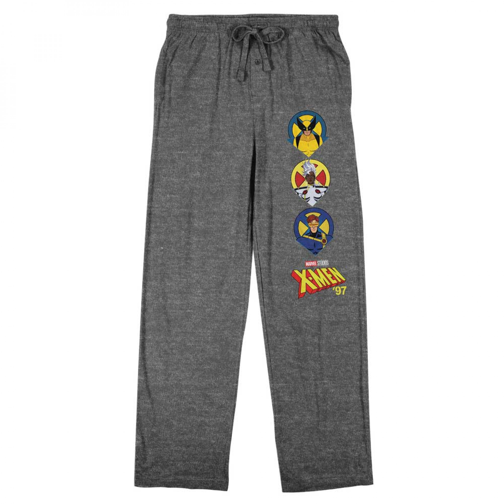 X-Men Hero Logos Pajama Pants, Grey