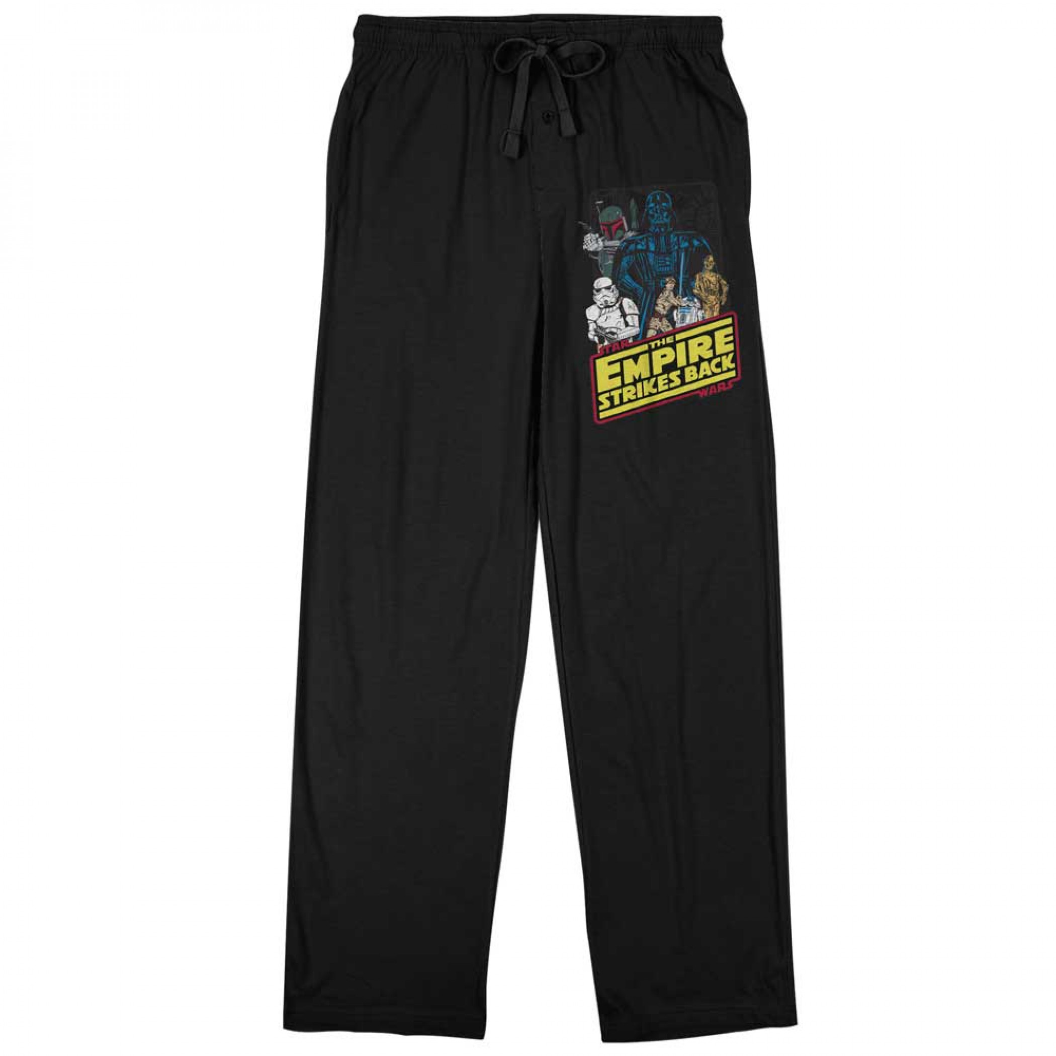 Star Wars The Empire Strikes Back Logo Unisex Sleep Pants, Black