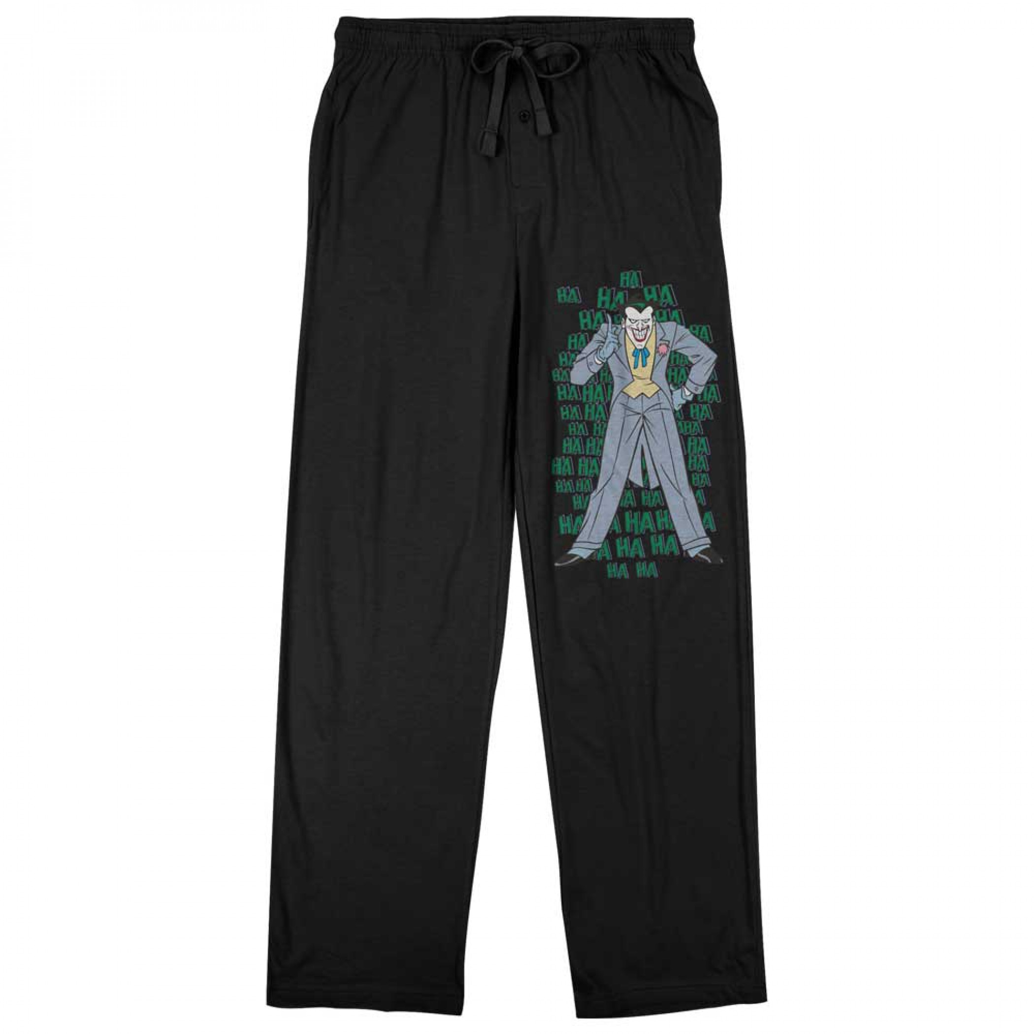 The Joker Animated Series Evil Laugh Unisex Sleep Pants, Black