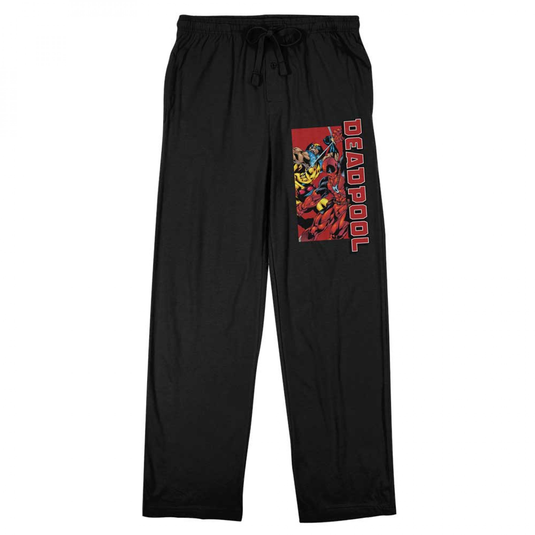 Deadpool and Wolverine Action Panel Unisex Sleep Pants, Black