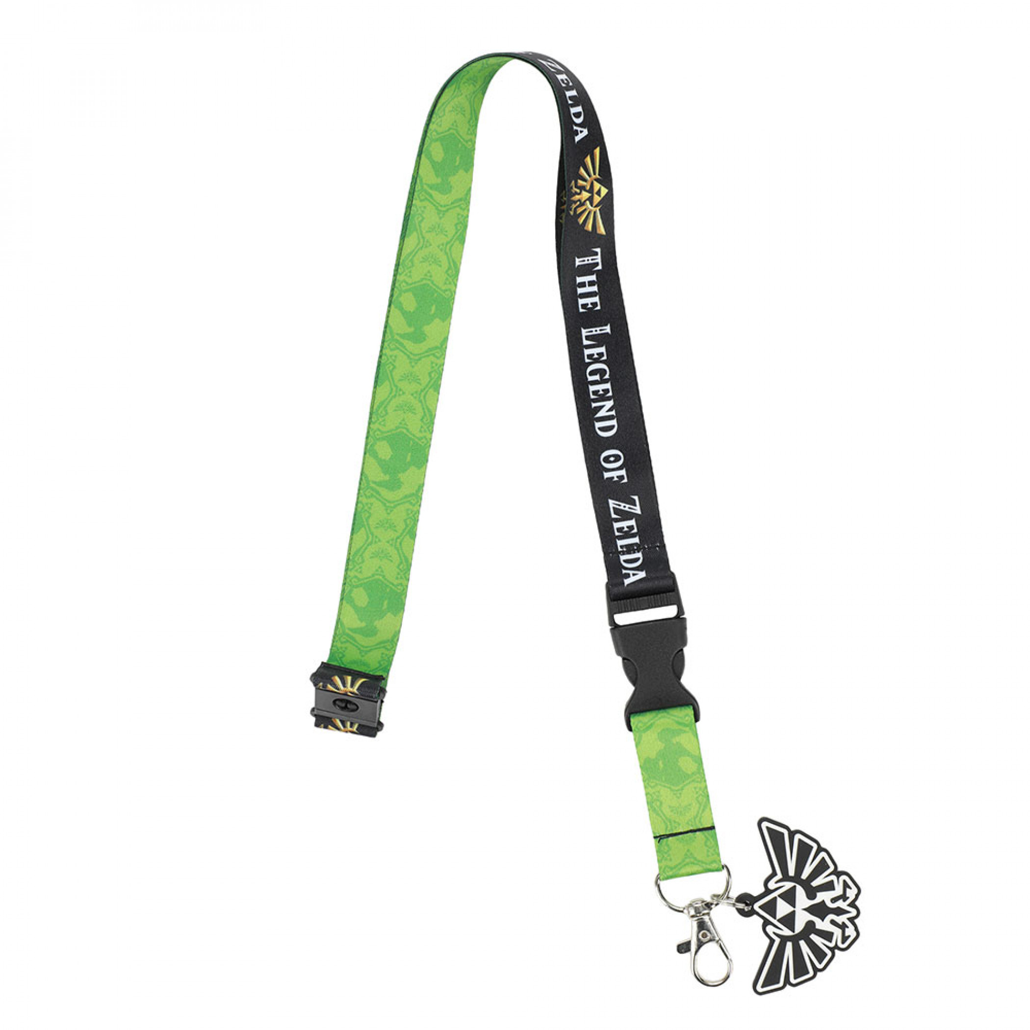 The Legend of Zelda Hyrule Crest Rubber Charm Lanyard, Green