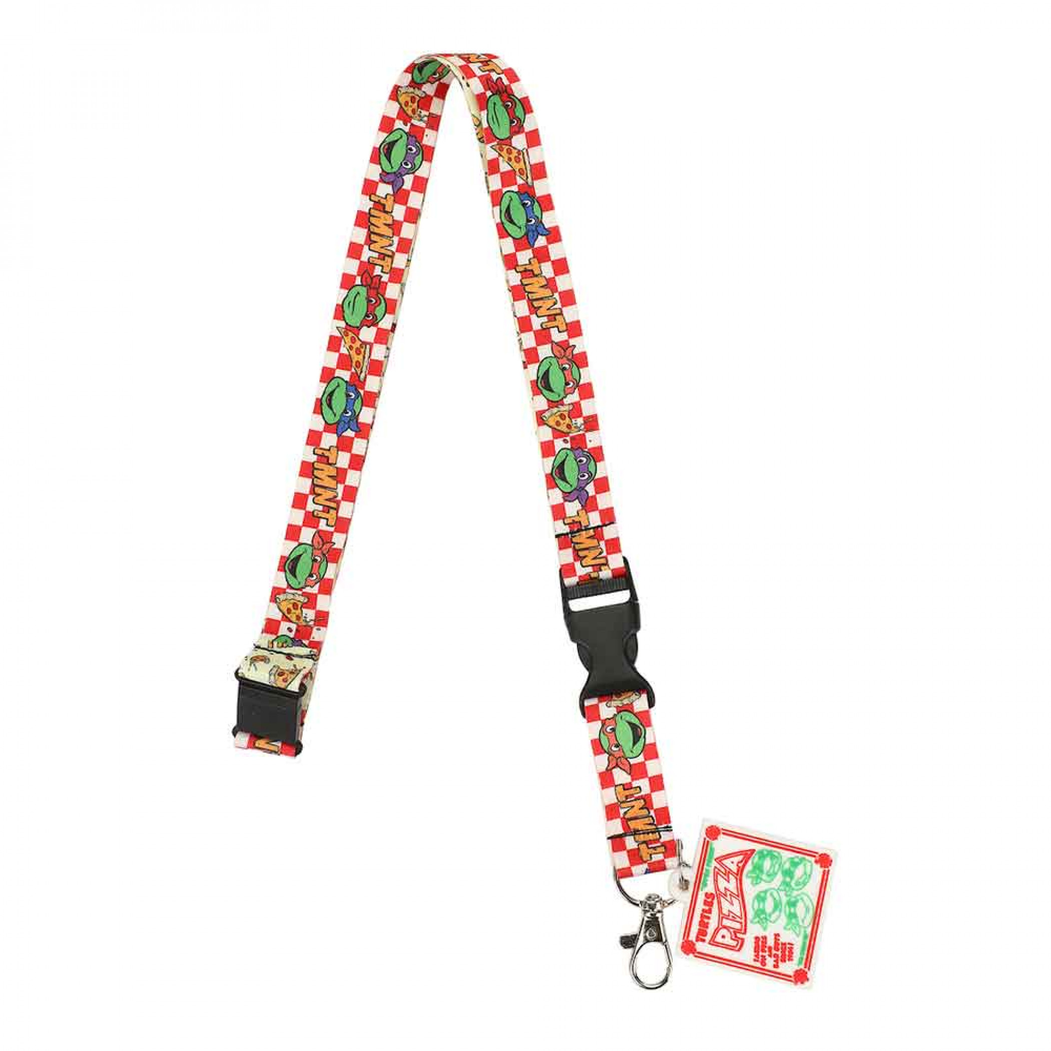 Teenage Mutant Ninja Turtles Pizza Pattern w/ Rubber Charm, Multi-Color