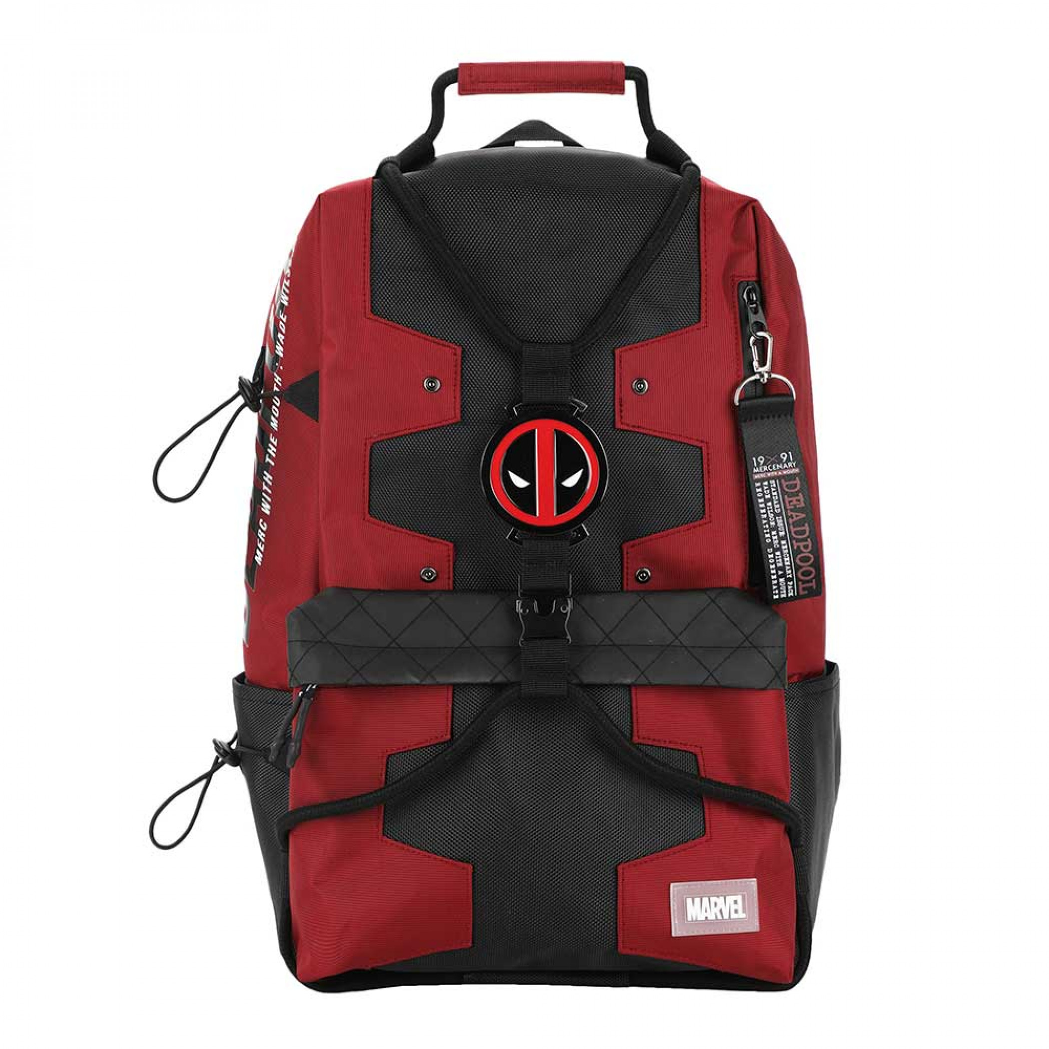 Deadpool Bungee Suit-Up Character Backpack, Red