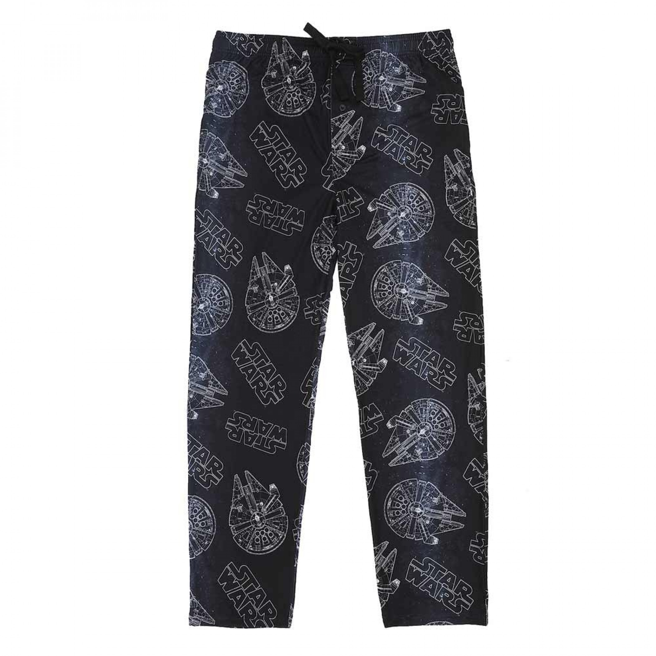 Star Wars Millennium Falcon All Over Print Unisex Lounge Pants, Black