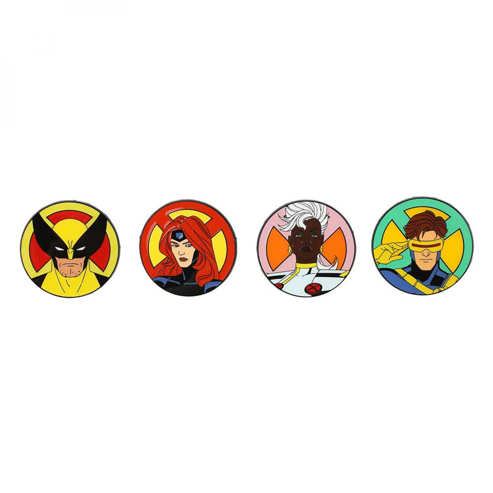 X-Men Character Profiles 4-Pack Button Set, Multi-Color