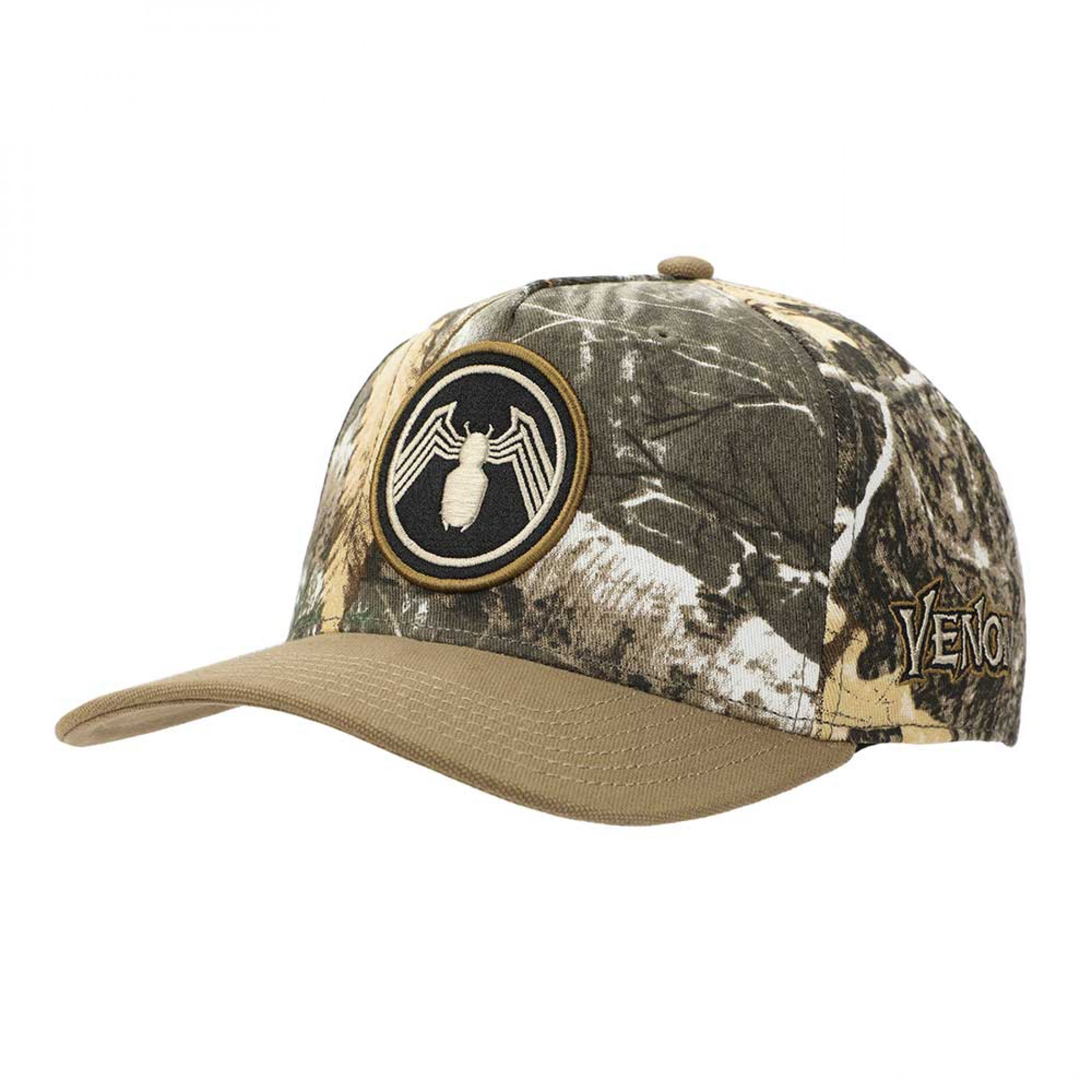 Venom 3D Embroidered Camo Curved Bill Snapback Hat, Multi-Color
