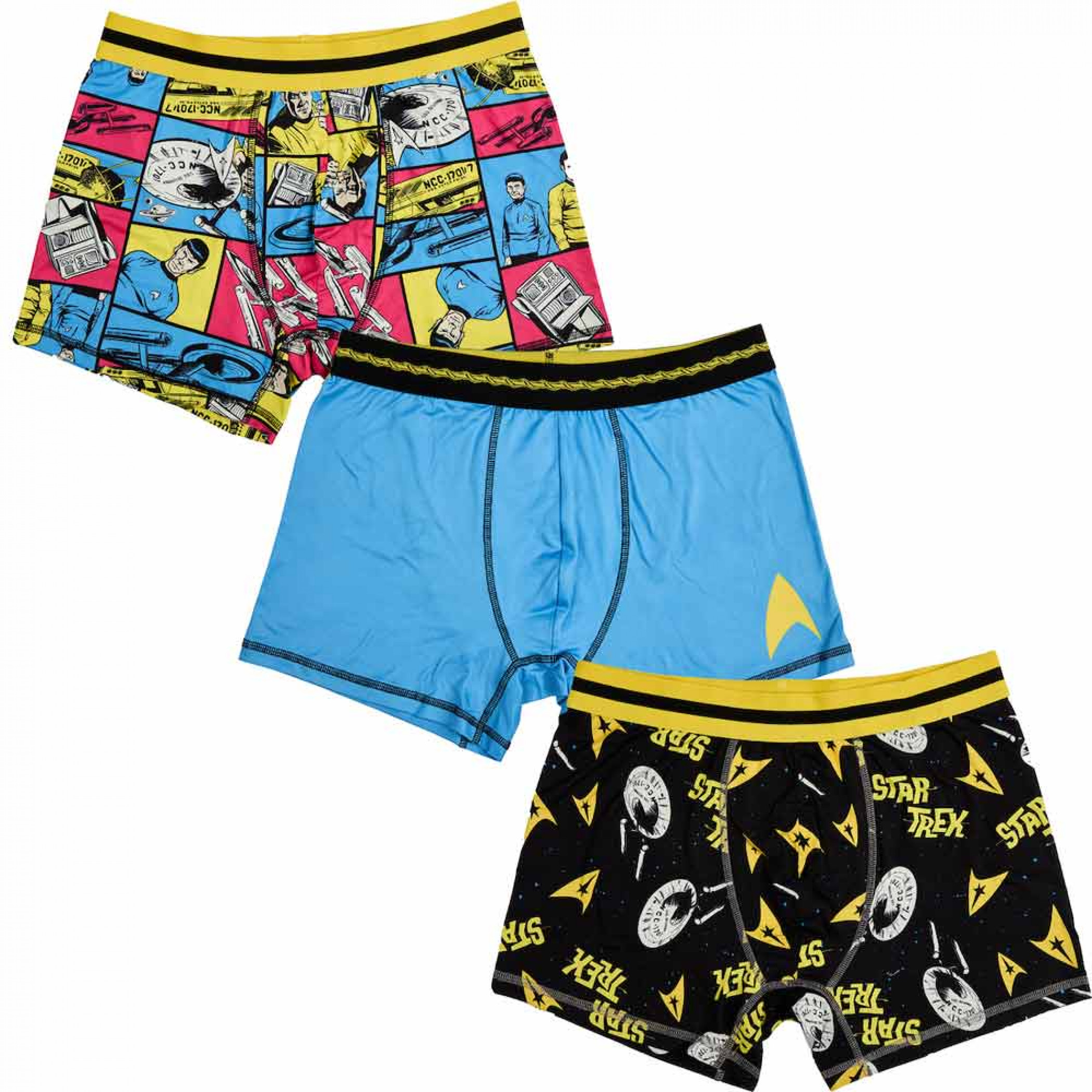 Star Trek: The Original Series Adult Boxer Brief 3-Pack, Multi-Color