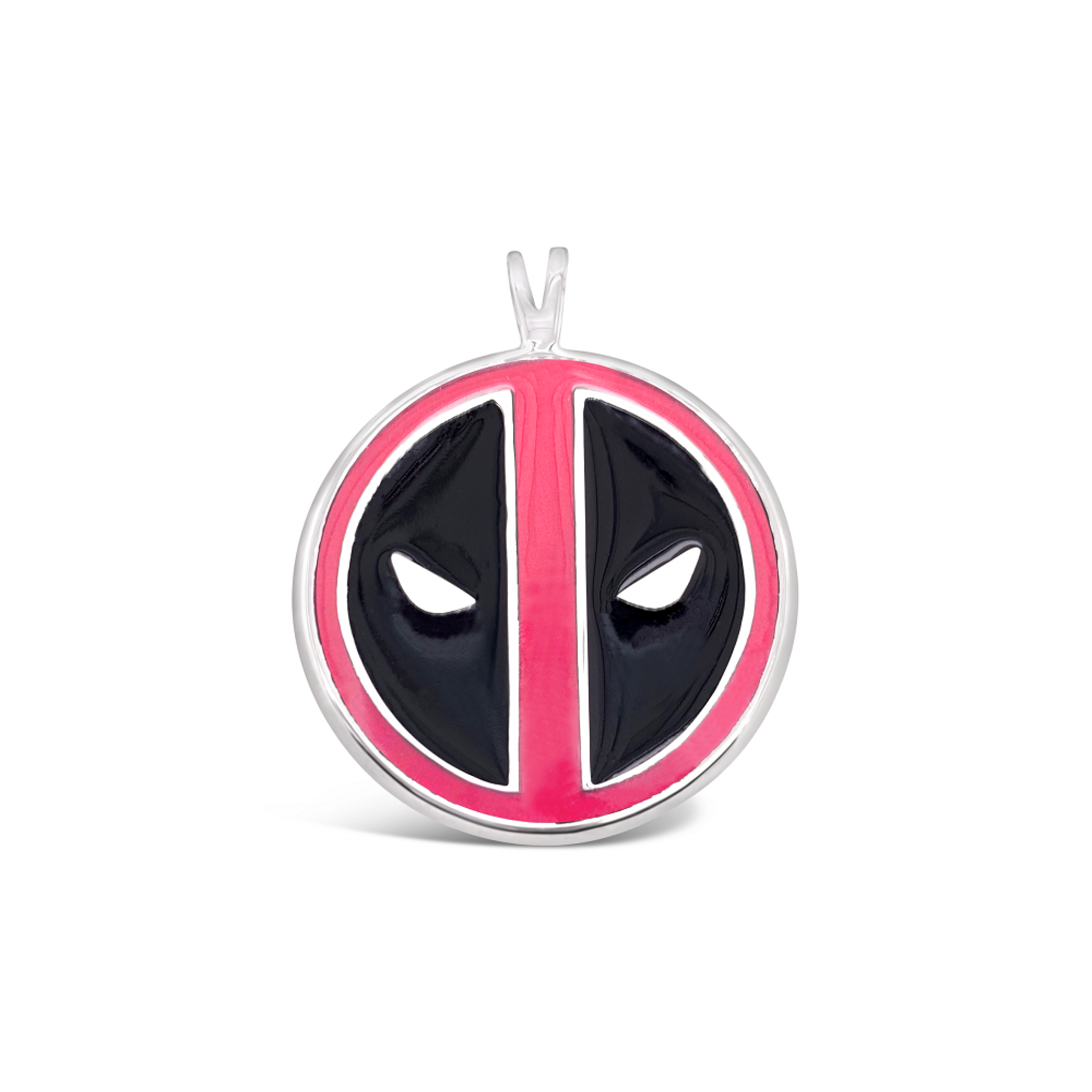 Deadpool Marvel Symbol Pendant- Pink, Red