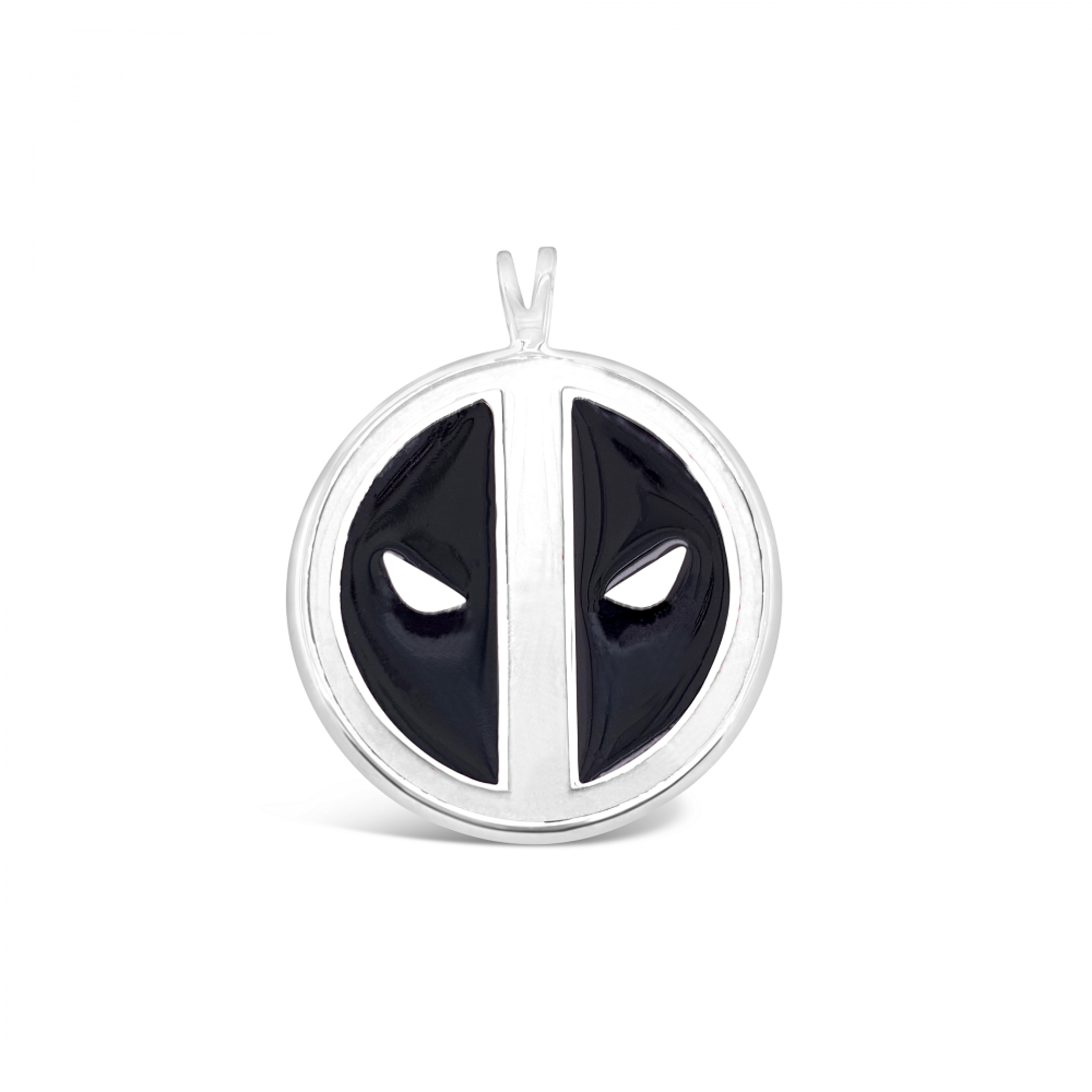 Deadpool Marvel Symbol Pendant- White, White