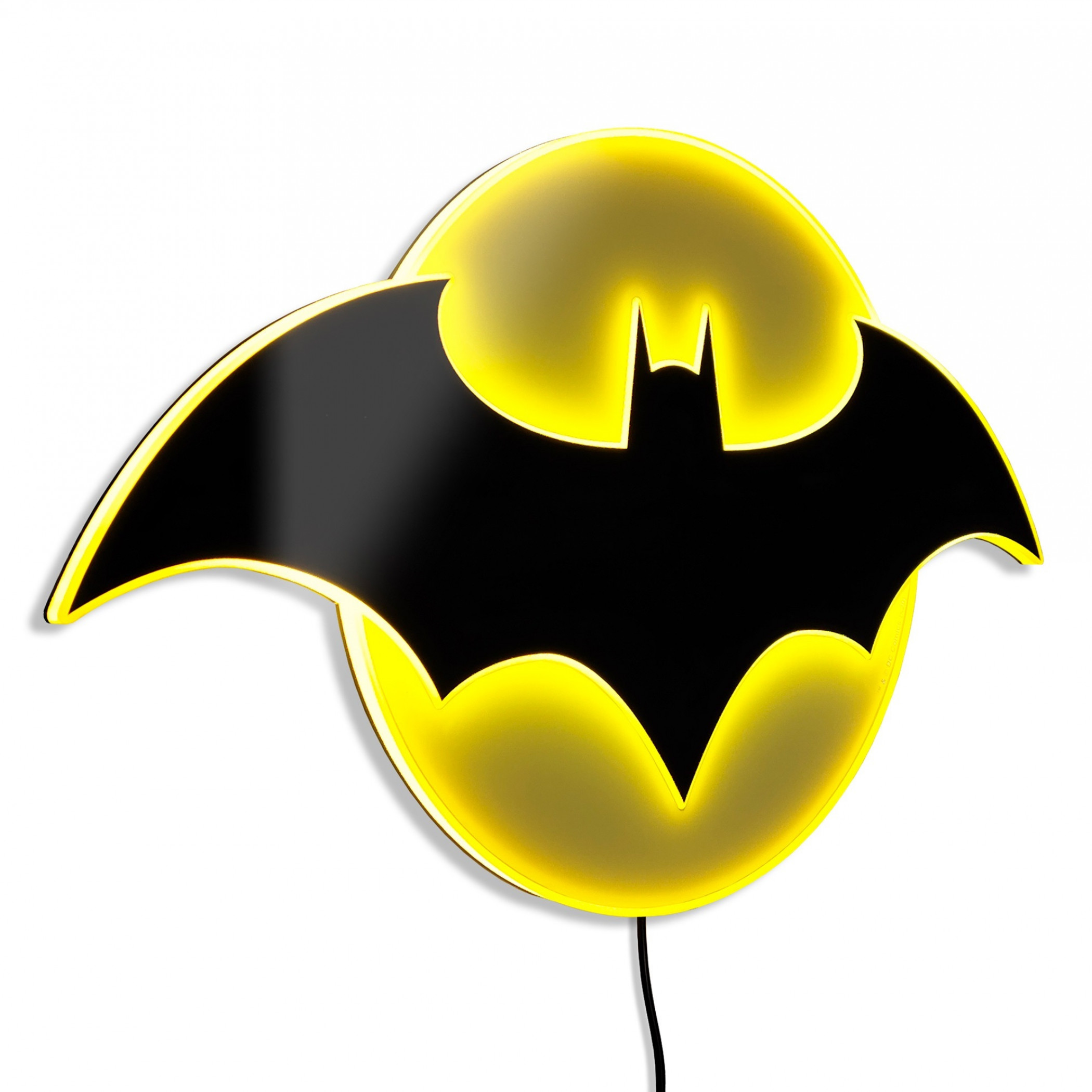 Batman Symbol Illuminated Table Lamp Or Mountable Wall Art With Dimmer, Multi-Color