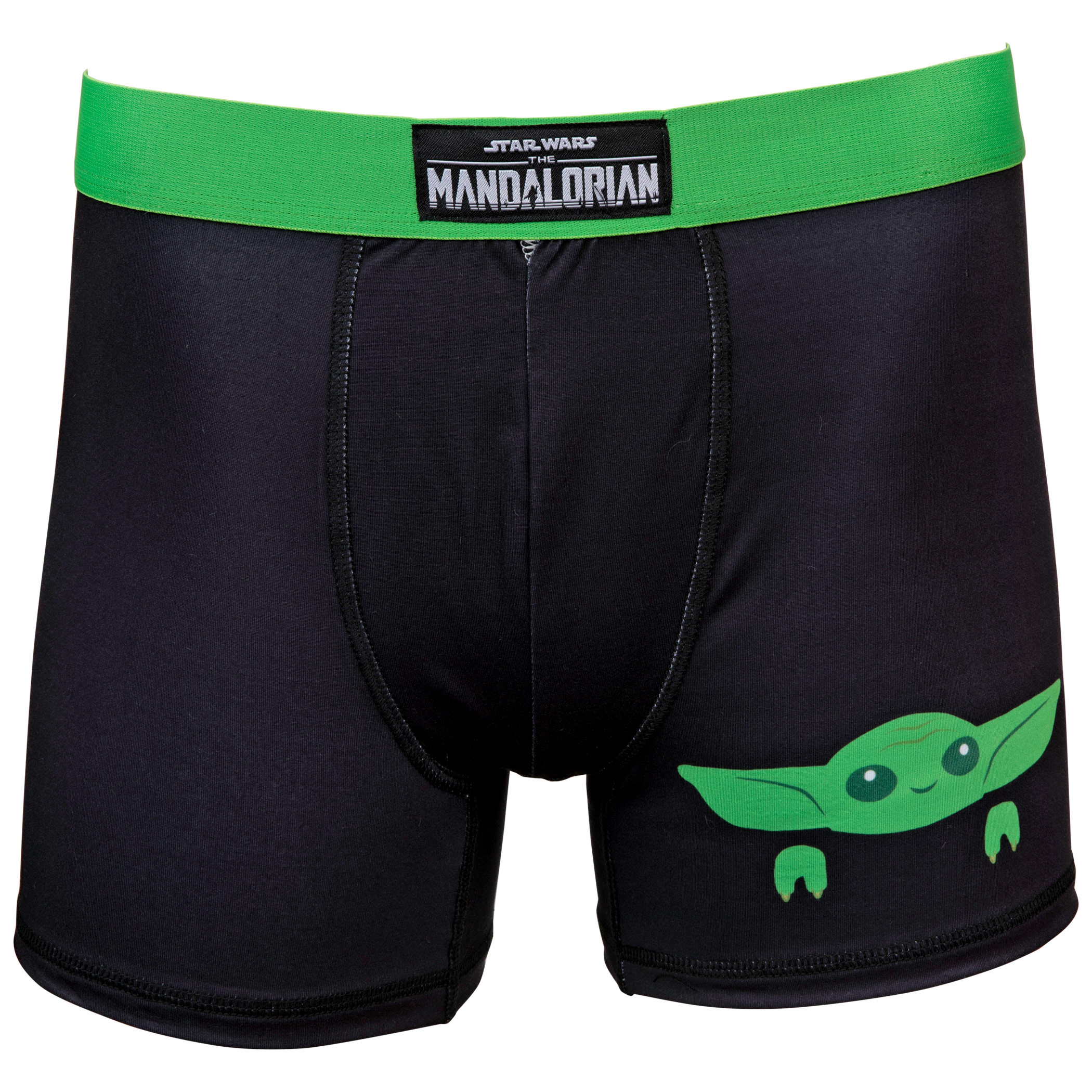 Star Wars The Mandalorian Grogu Peaking Boxer Briefs, Black