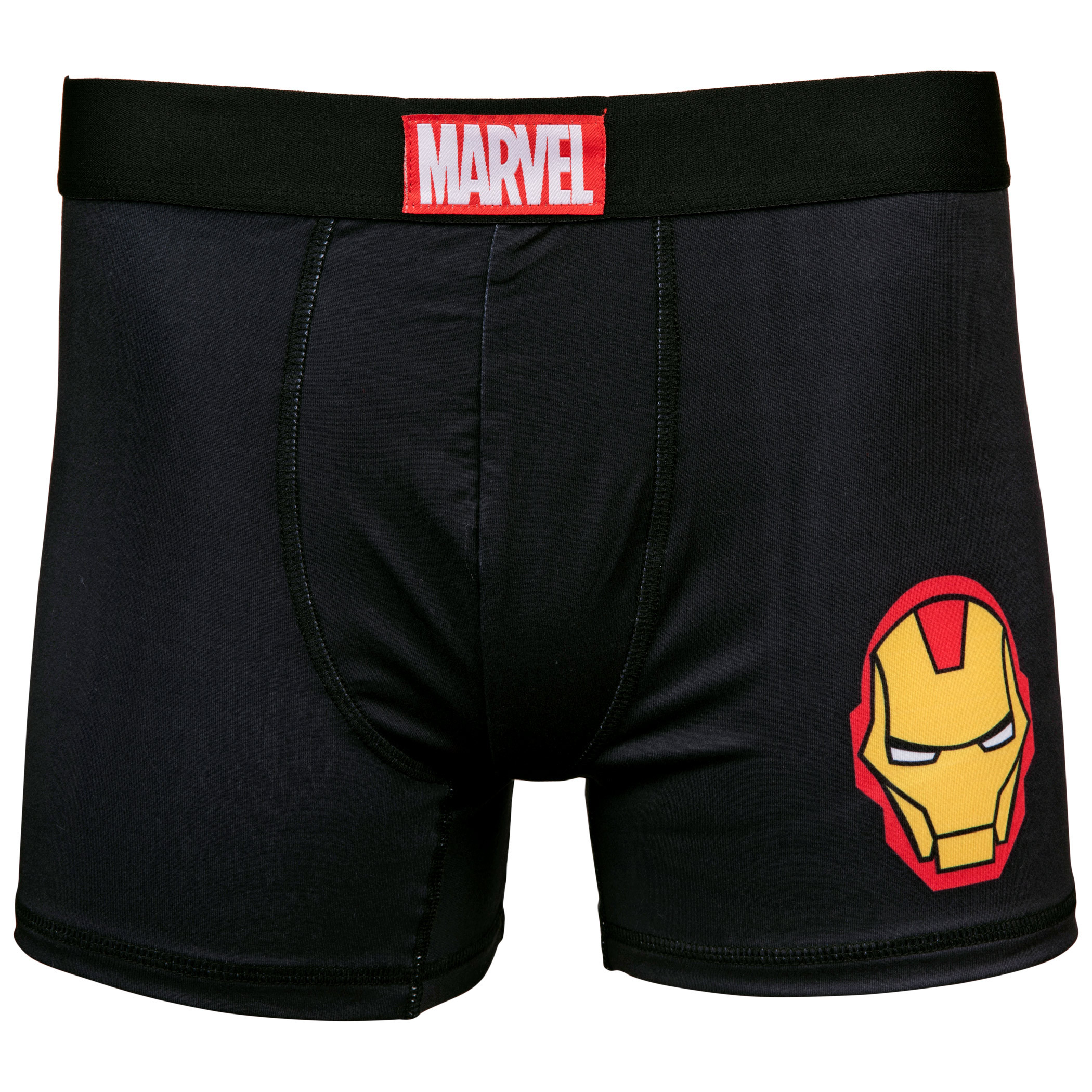 Marvel Iron Man Classic Logo Boxer Briefs, Black