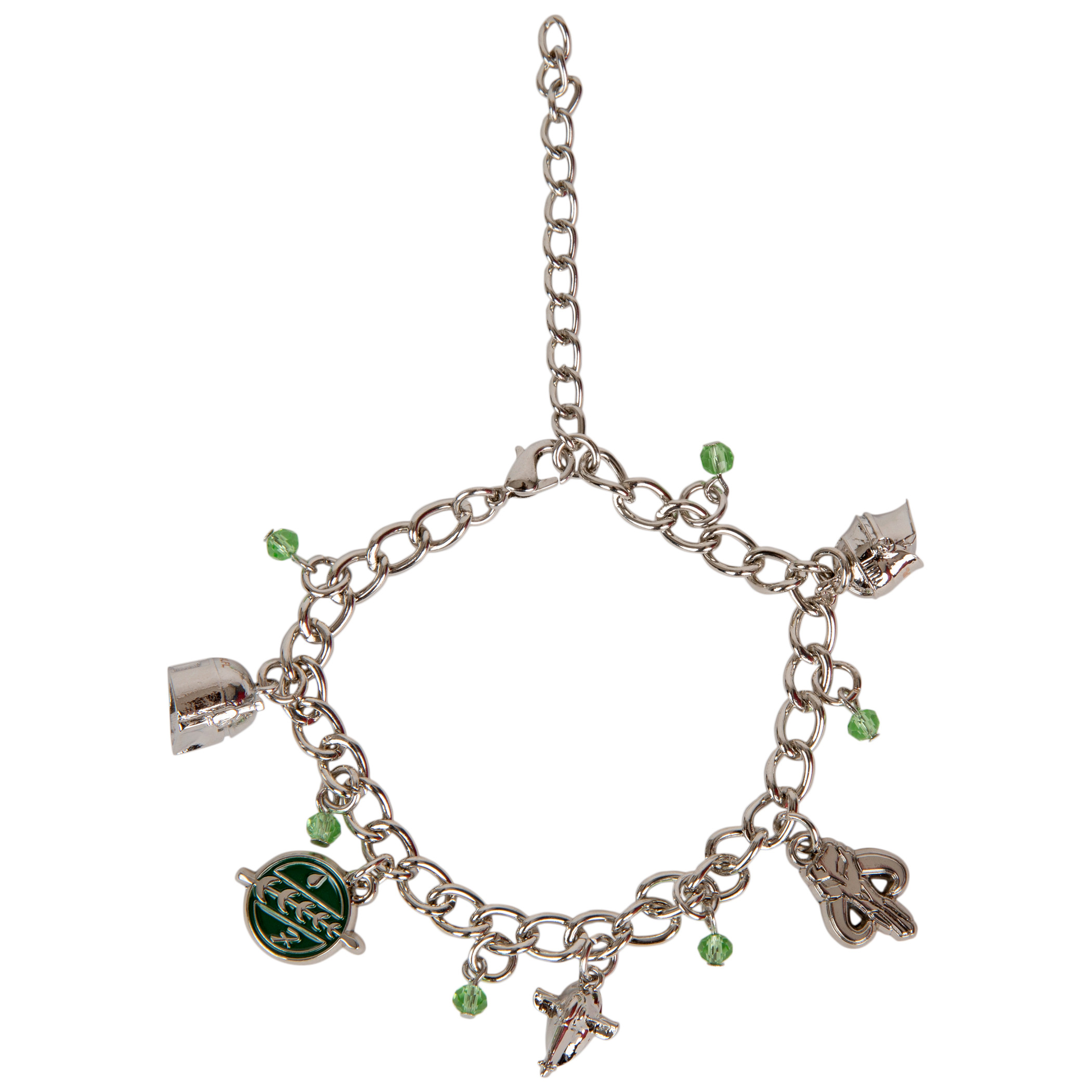 Star Wars Boba Fett Bounty Hunter Charm Bracelet, Silver