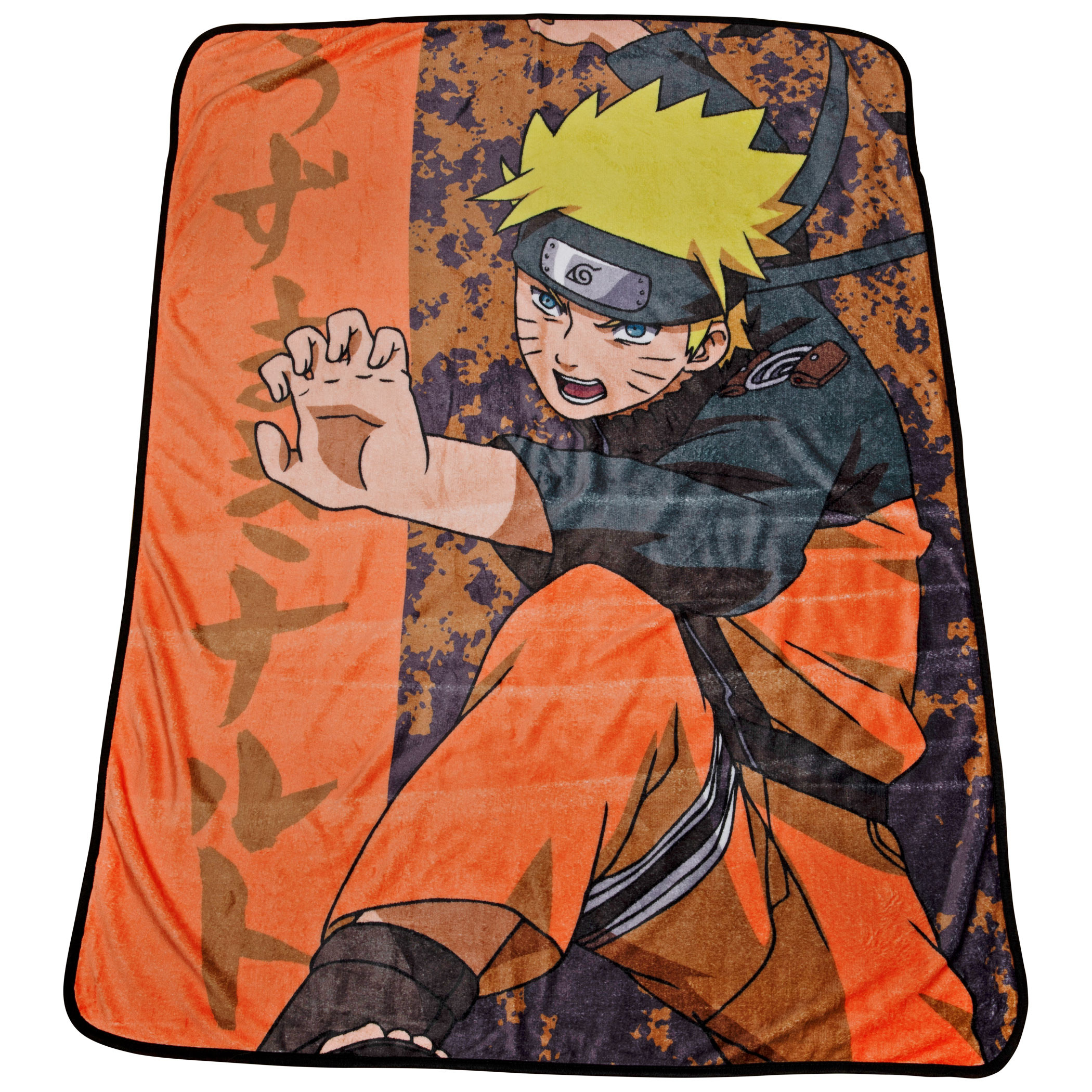 Naruto with Kanji 45x60 Throw Blanket, Orange