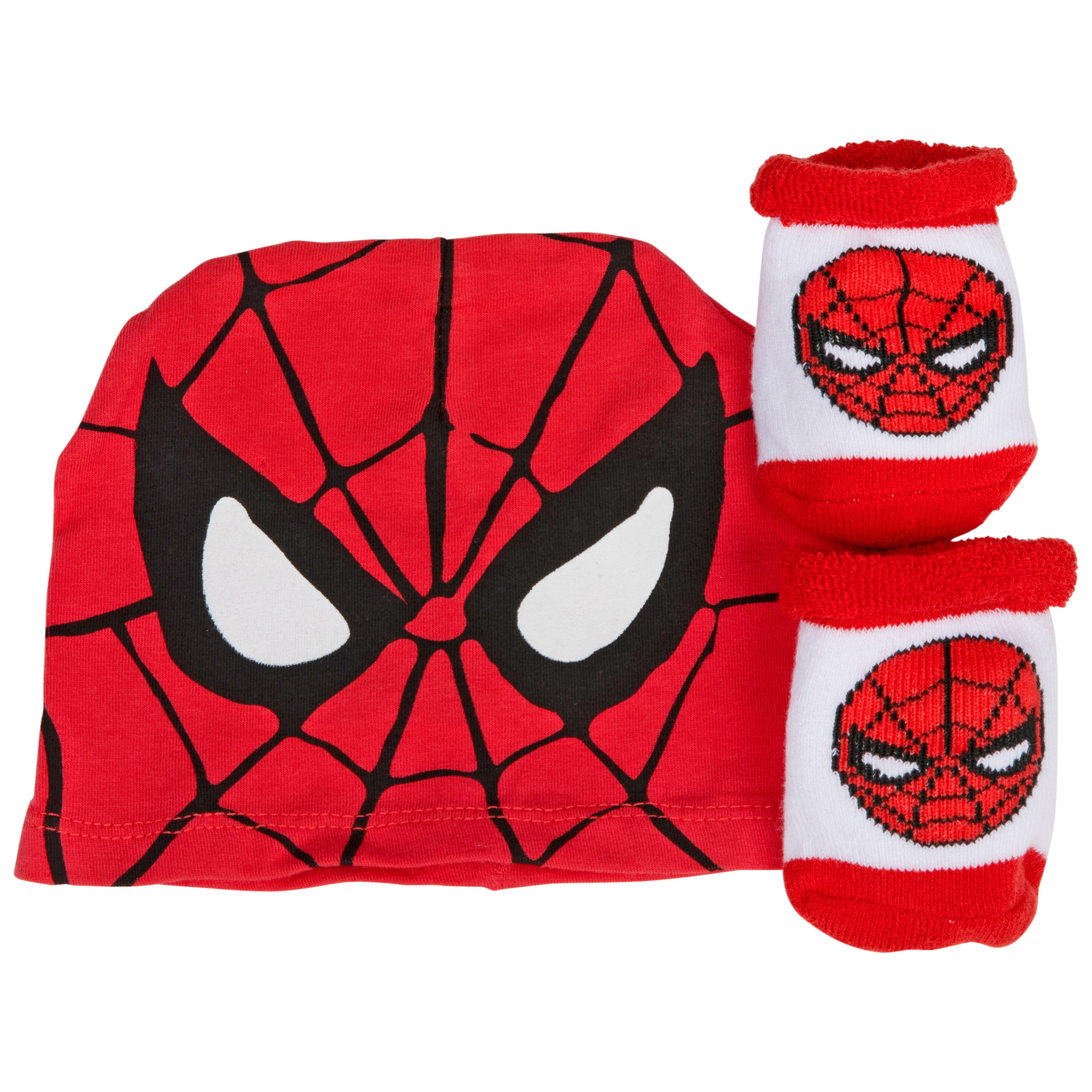Spider-Man Symbol Costume 2-Piece Hat and Sock Set, Multi-Color