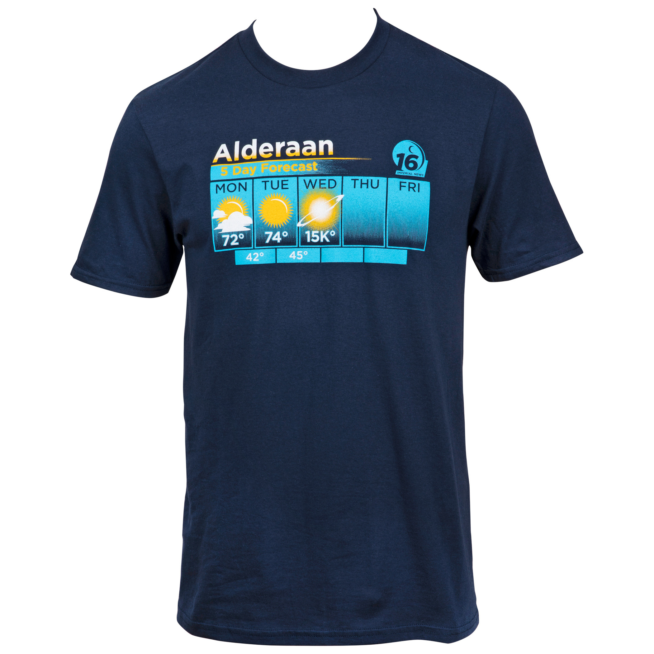 Alderaan 5 Day Forecast T-Shirt, Blue