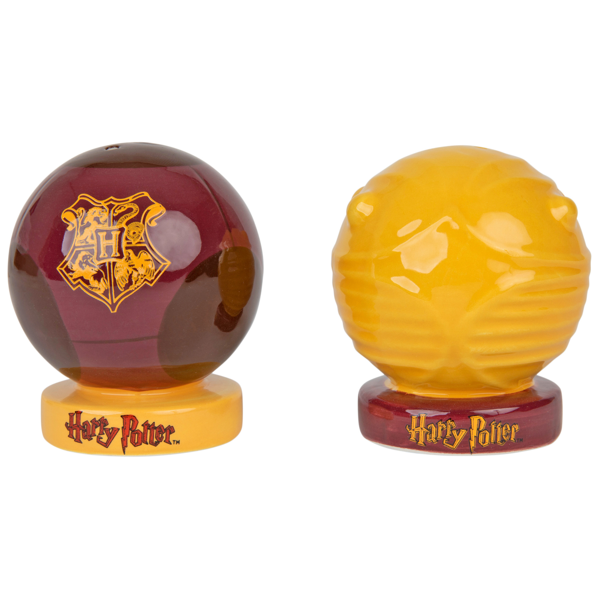 Harry Potter Quidditch Quaffle & Snitch Ceramic Salt and Pepper Shakers, Multi-Color