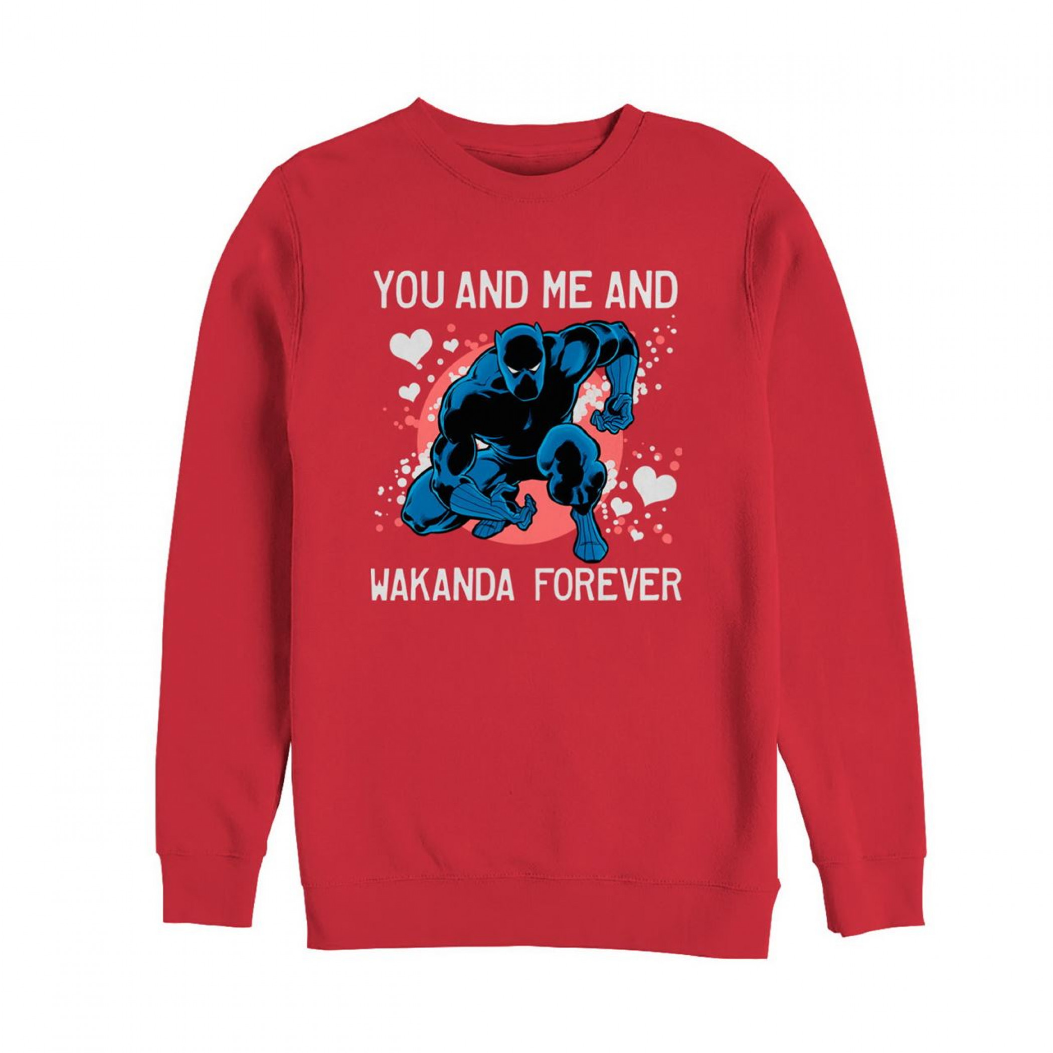 Valentine's Black Panther Wakanda Forever Men's Sweatshirt, Red