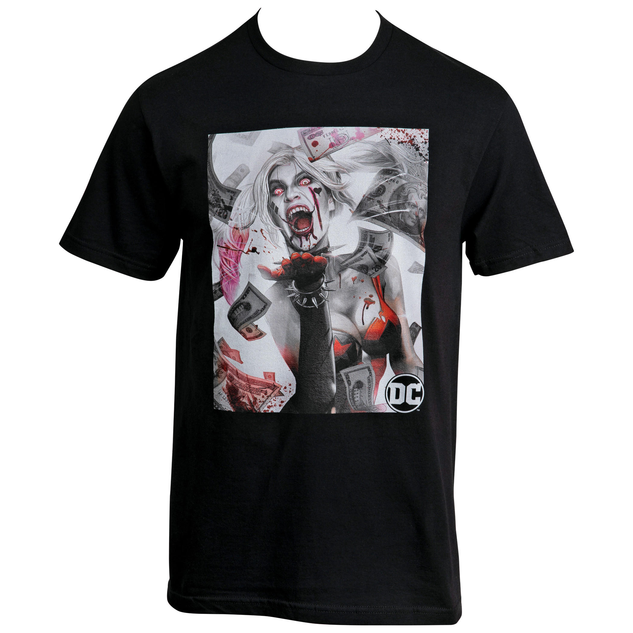 DC Comics Harley Quinn Book of Harley Quinn Zombie T-Shirt, Black