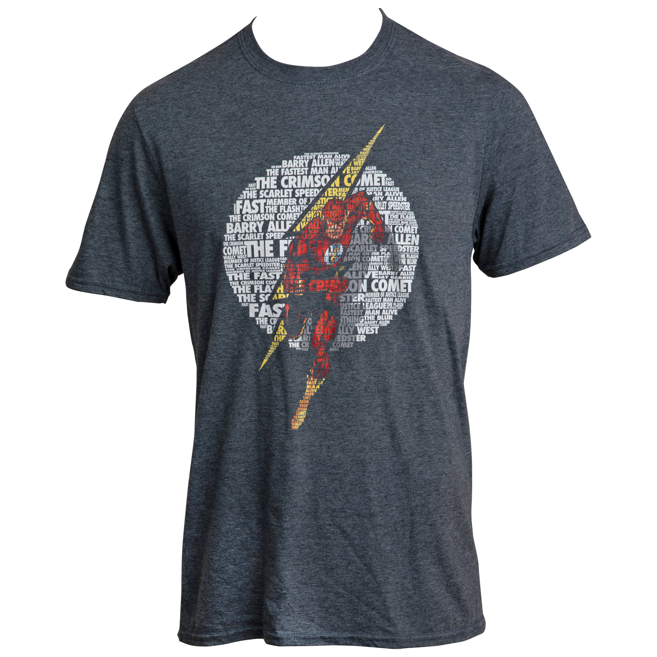 DC Comics The Flash Nickname Character T-Shirt, Grey
