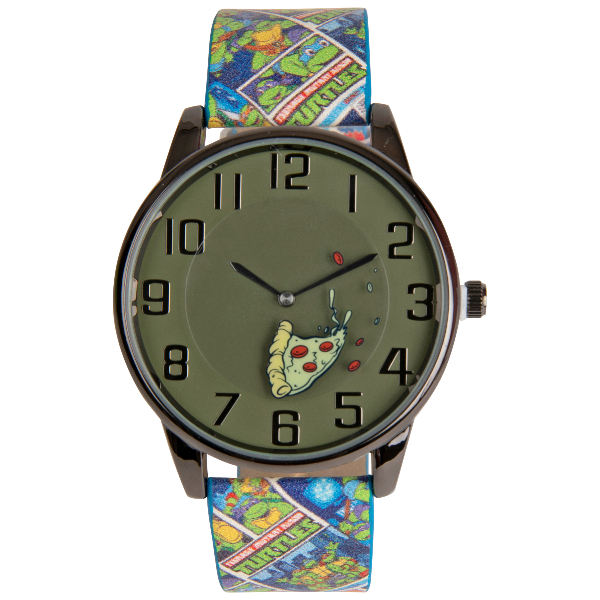 Teenage Mutant Ninja Turtles Pizza Slice Watch & Comic Book Strap, Green