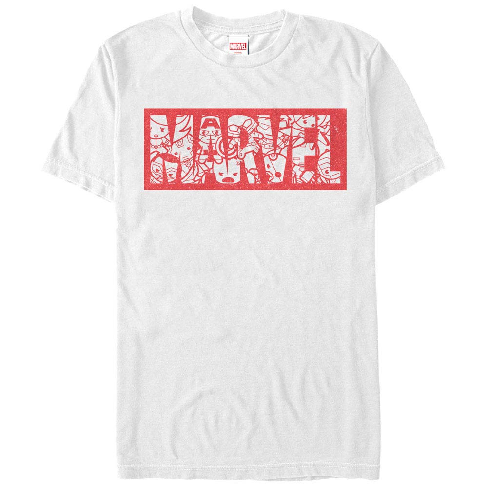 Marvel Teams Kawaii Marvel White Mens T-Shirt, White