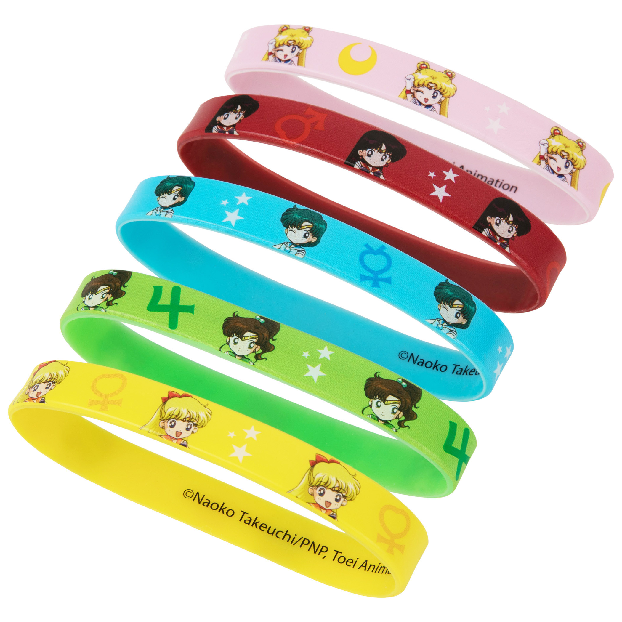 Sailor Moon 5-Pack Wristband Set, Multi-Color