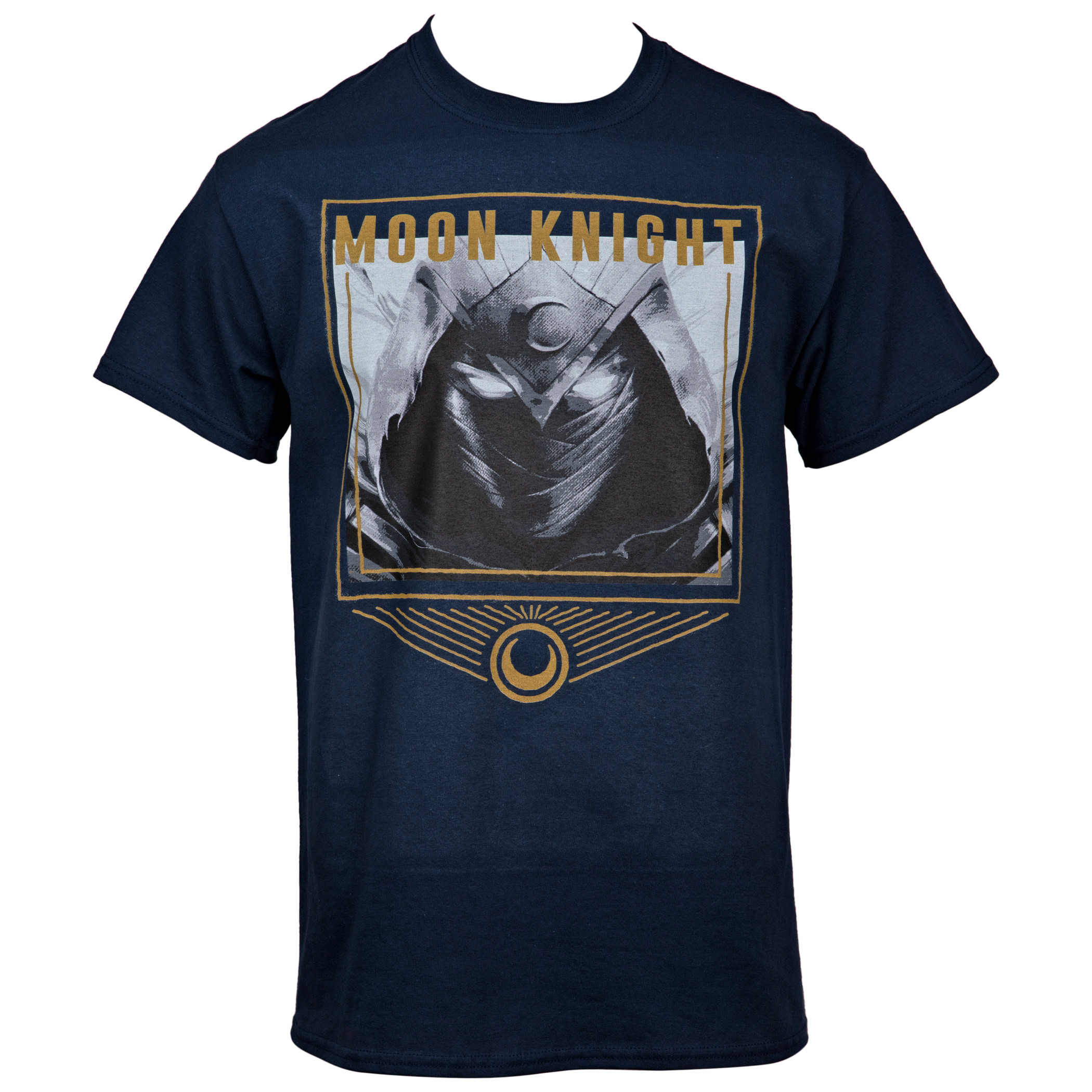 Marvel Studios Moon Knight Series Cowl of the Knight T-Shirt, Blue