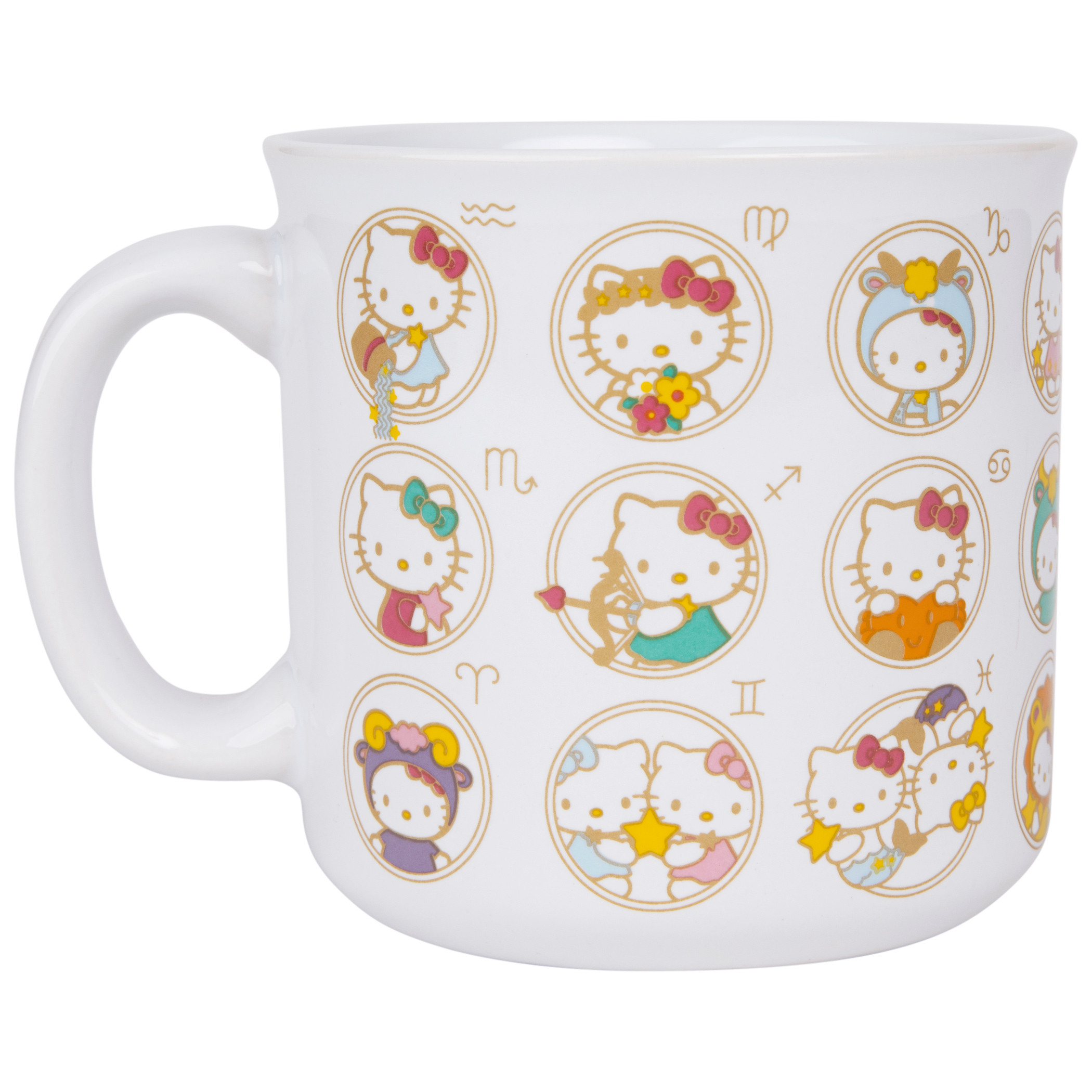 Hello Kitty Zodiac Pearlescent 20oz Ceramic Camper Mug, Multi-Color