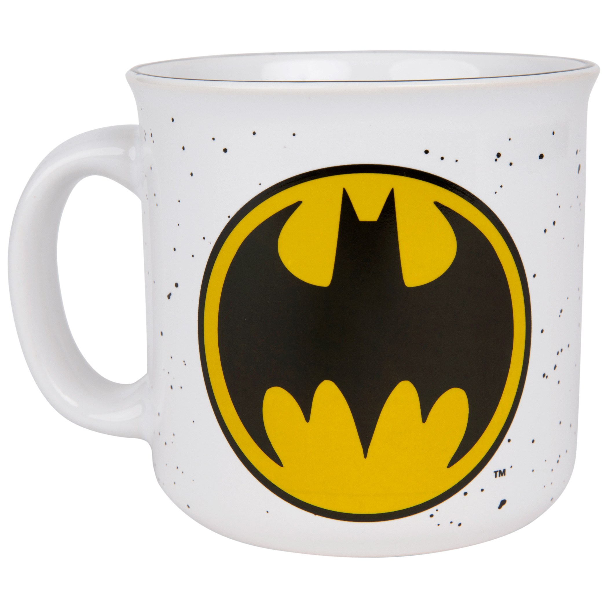 DC Comics Batman Circular Symbol Jumbo 20oz Ceramic Camper Mug, White