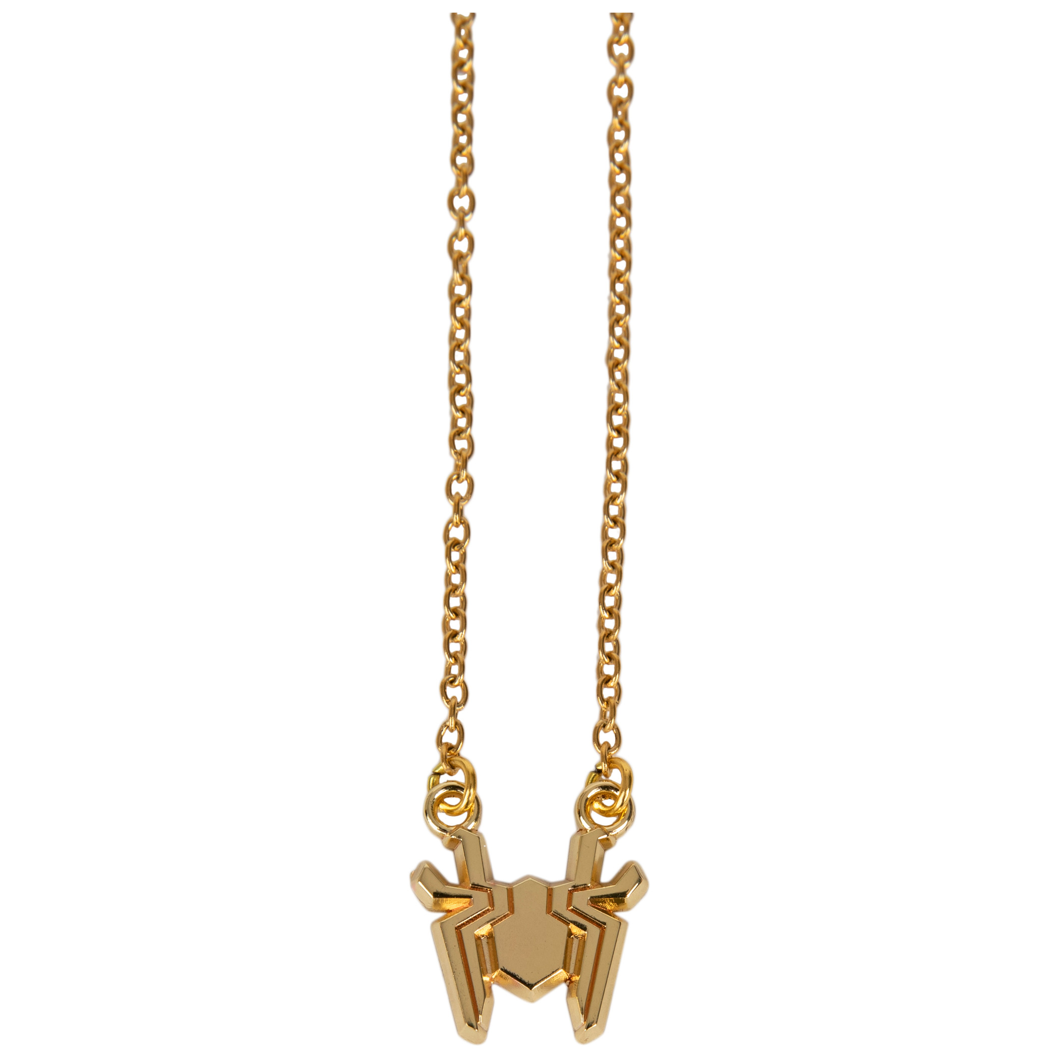 Marvel Comics Spider-Man Symbol Double Hung Necklace, Gold