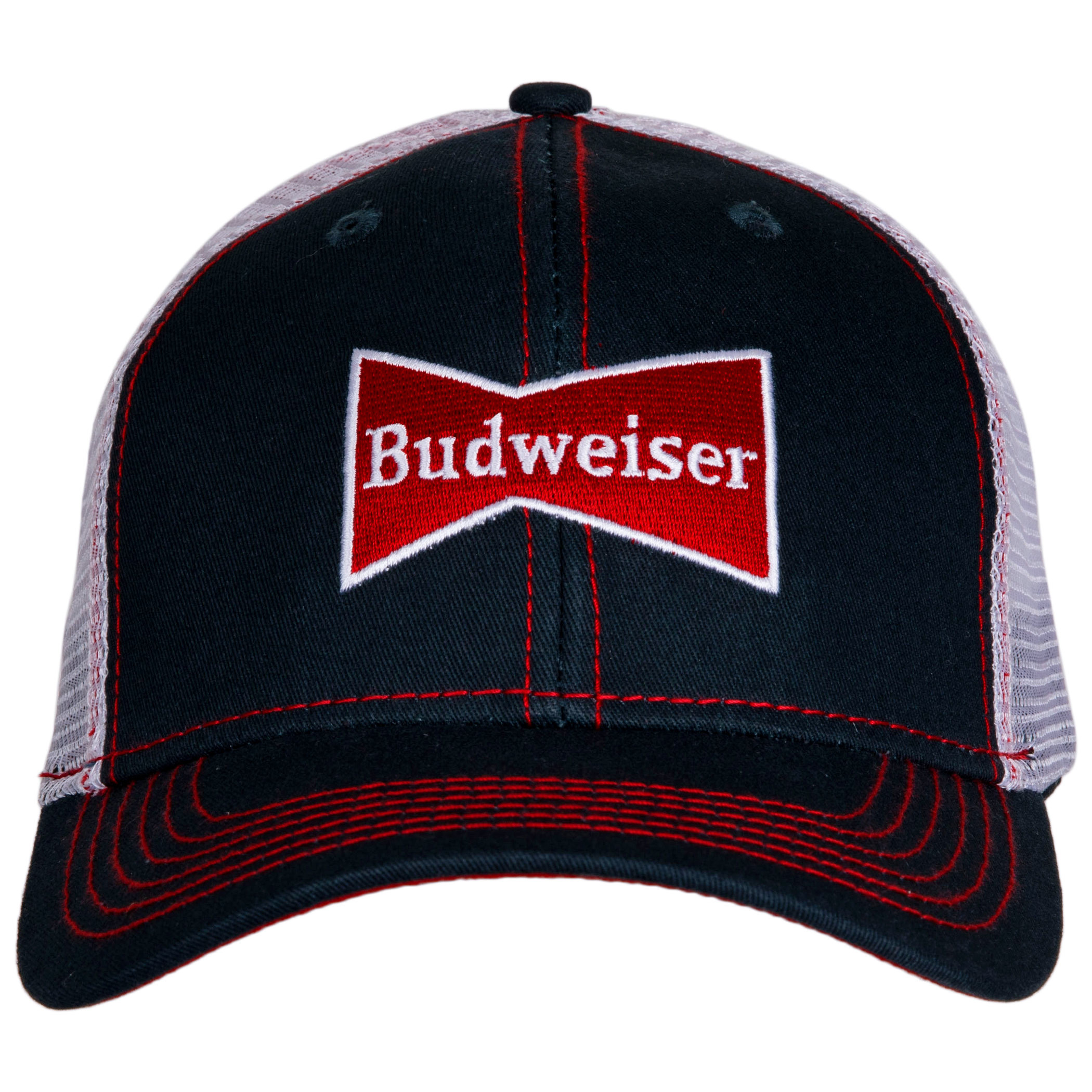 Budweiser Bowtie Logo Mesh Back Cotton Twill Snapback Hat | Brew-Shirts.com