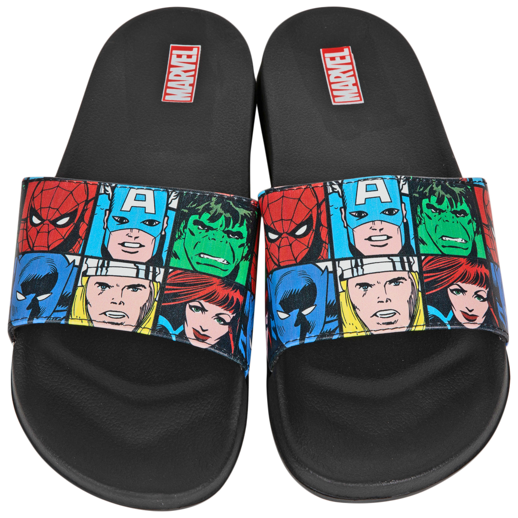 Avengers Comic Pop Art Slide Sandals, Multi-Color