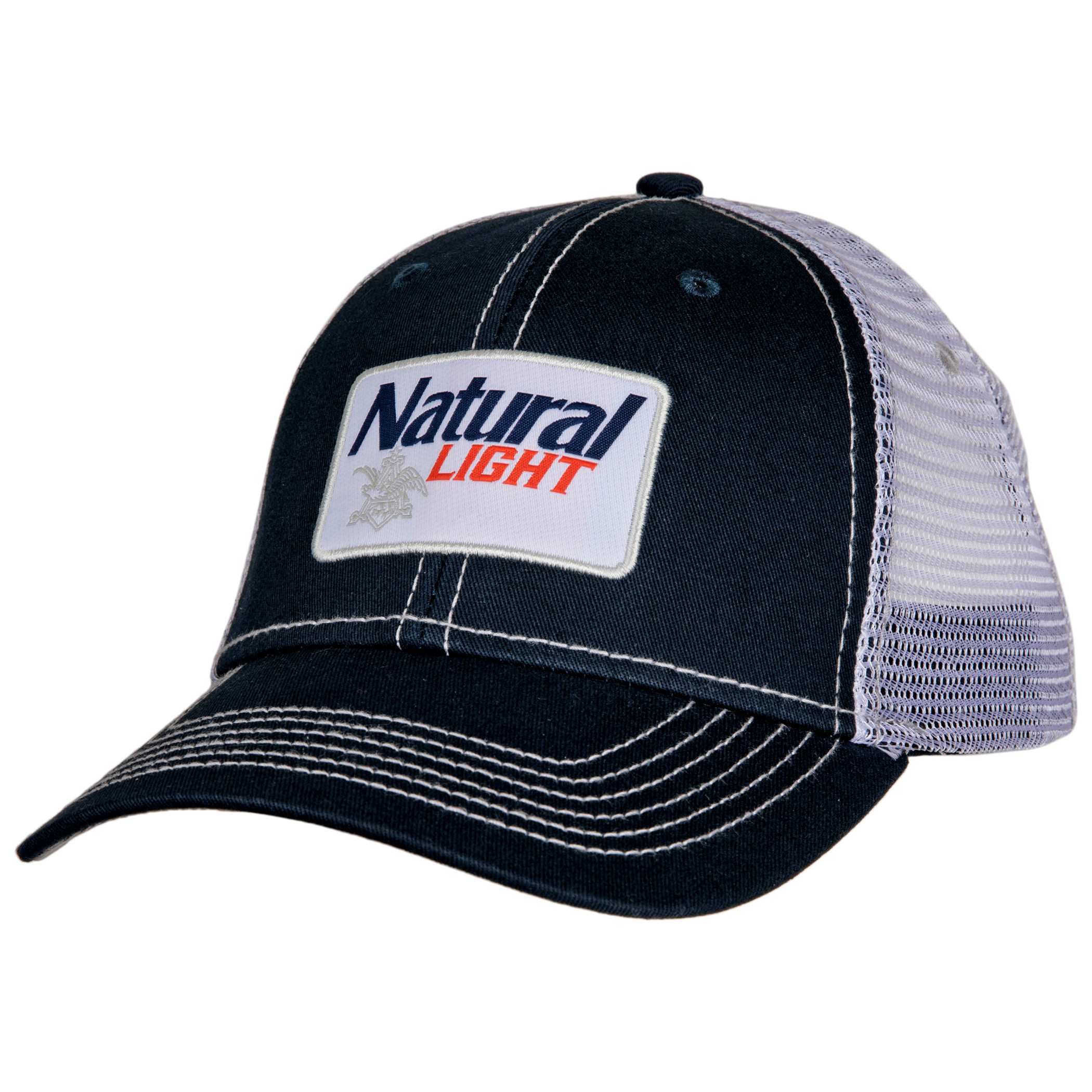 Natural Light Mesh Back Snapback Hat | Brew-Shirts.com