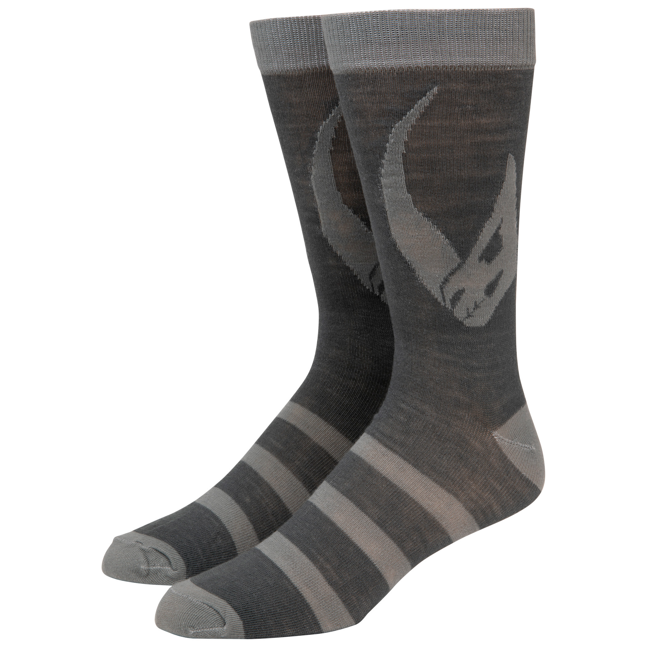 Star Wars The Mandalorian Mudhorn Crest Crew Socks, Grey
