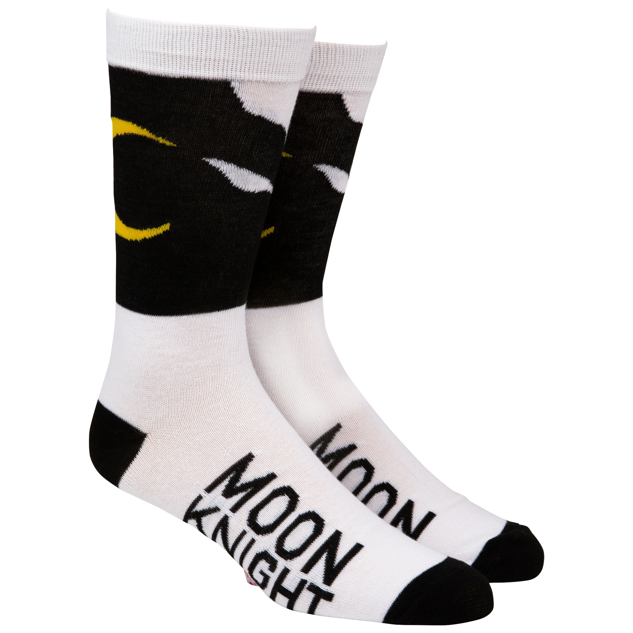 Moon Knight Costume Symbol Crew Socks, White