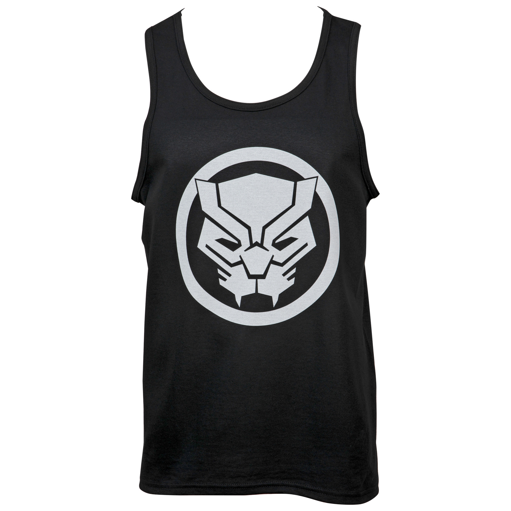 Black Panther Head Minimal Symbol Tank Top, Black